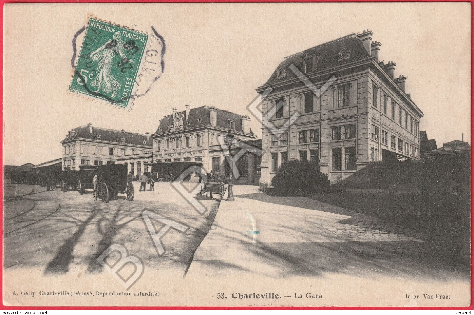 Charleville (08) - La Gare (Circulé En 1909) - Charleville