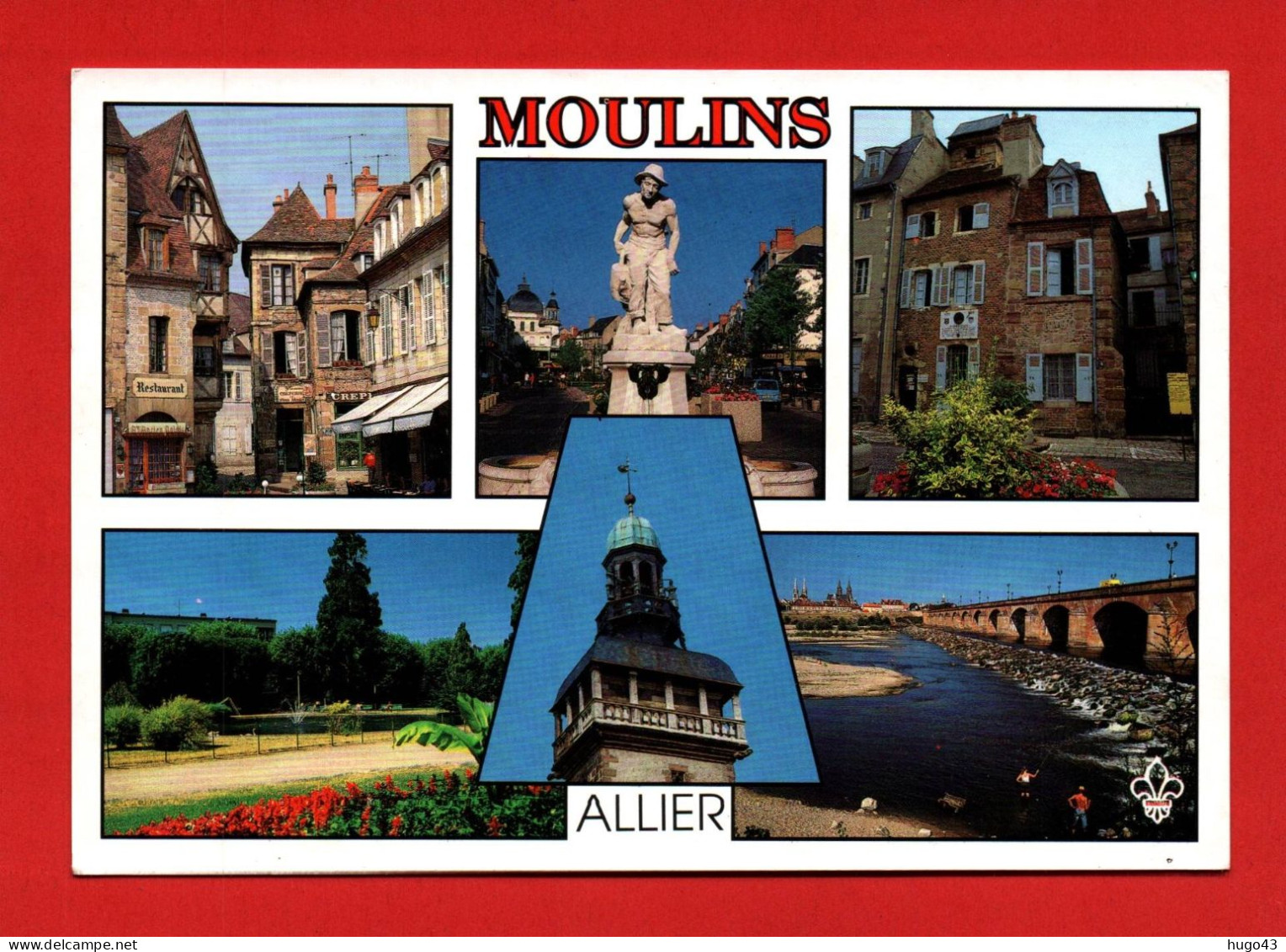 (RECTO / VERSO)  MOULINS  - MULTIVUES - CPM GF - Moulins