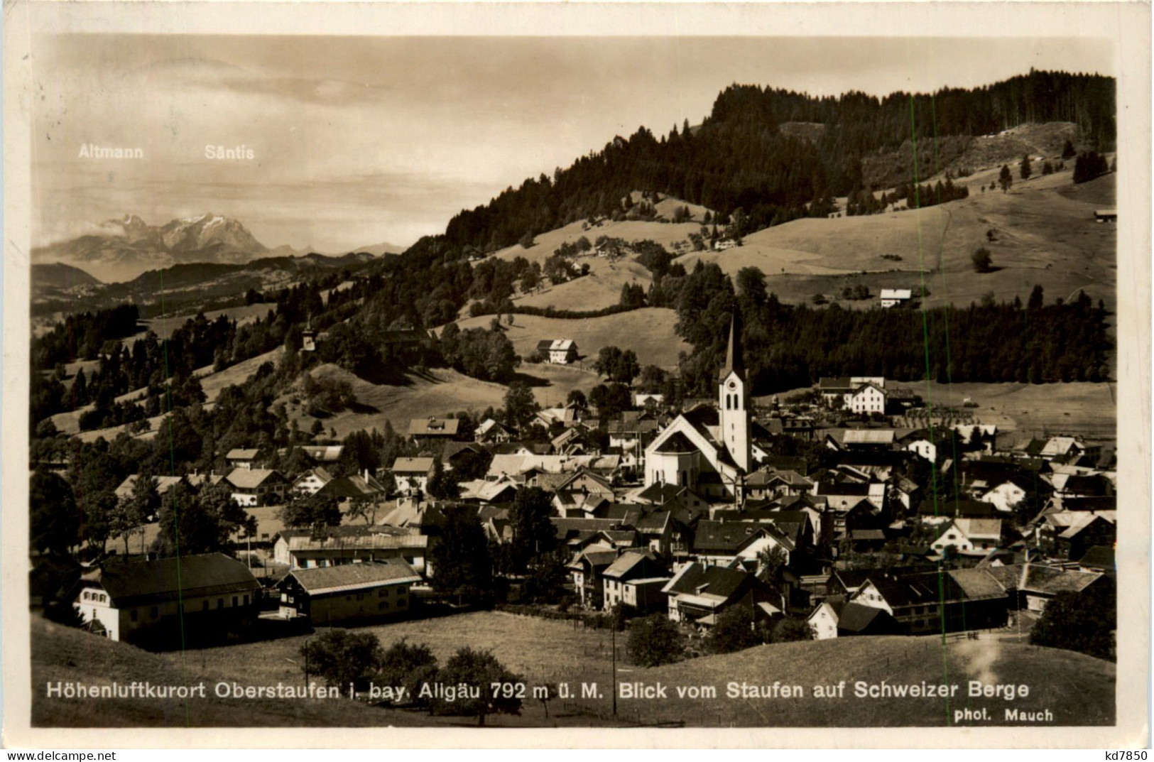 Oberstaufen, Allgäu Mit Blick Vom Staufen Auf Schweizer Berge - Oberstaufen