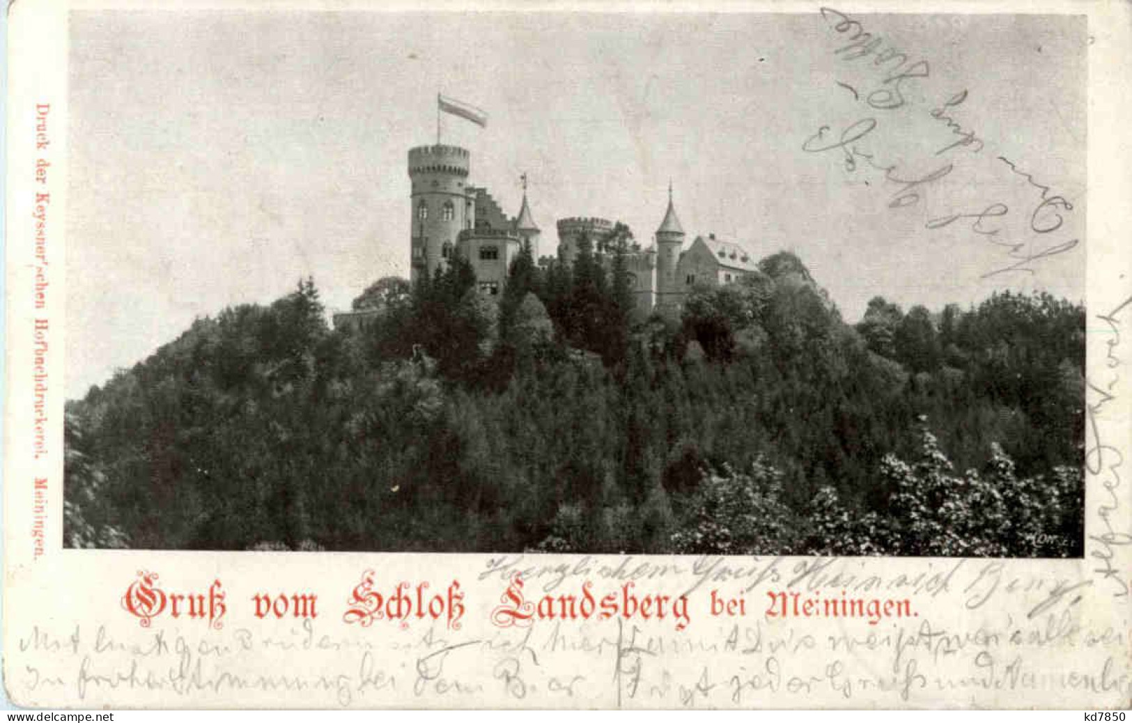 Gruss Vom Schloss Landsberg Bei Meiningen - Meiningen