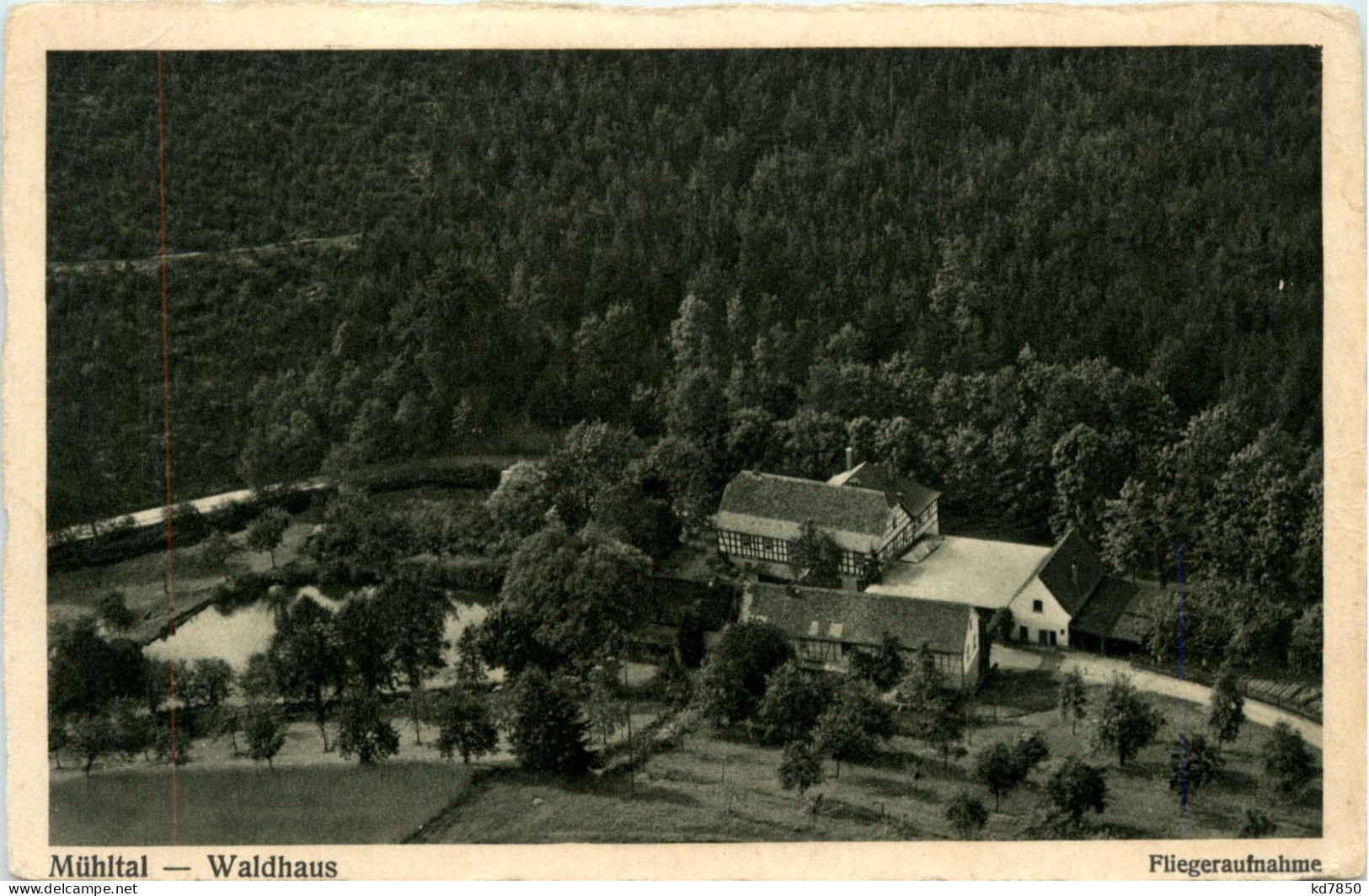 Eisenberg, Mühltal - Waldhaus, Fliegeraufnahme - Eisenberg
