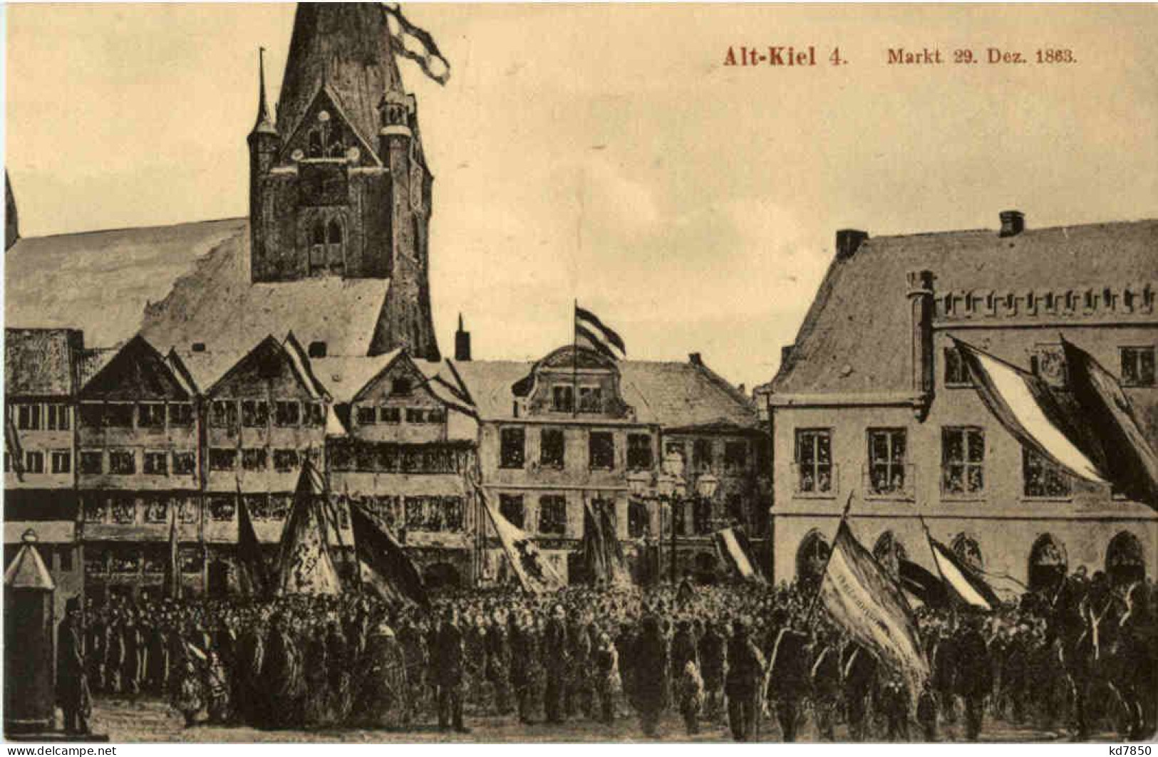 Alt Kiel - Markt 1863 - Kiel