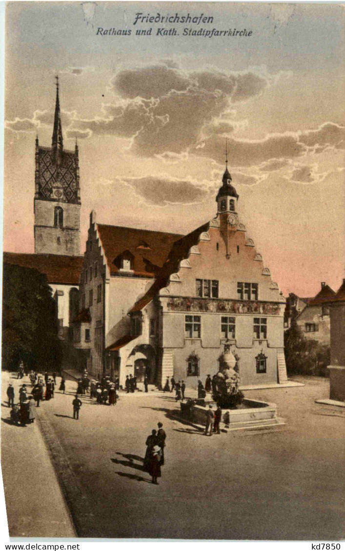Friedrichshafen, Rathaus Und Kath. Stadt-Pfarrkirche - Friedrichshafen