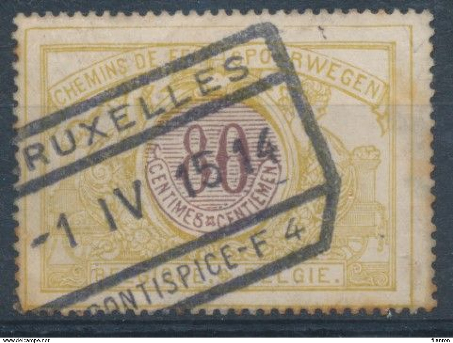 TR  39 - "BRUXELLES - FRONTISPICE - F 4" - (ref. 37.531) - Afgestempeld