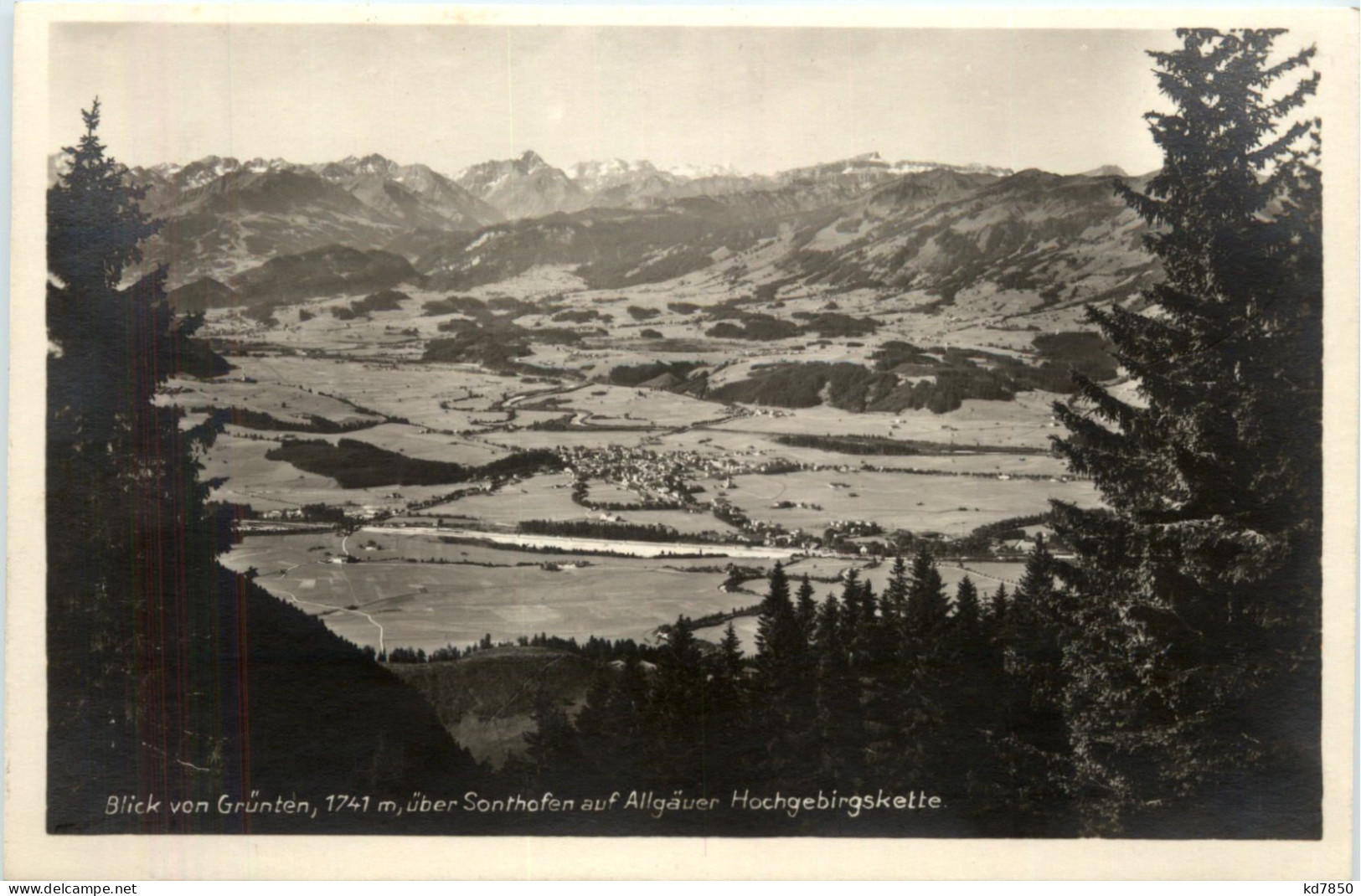 Allgäu, Blick Vom Grünten über Sonthofen Auf Allgäuer Hochgebirgskette - Sonthofen