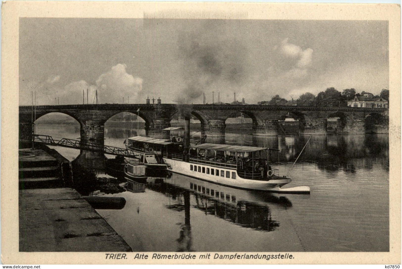 Trier, Alte Römerbrücke Mit Dampferlandungsstelle - Trier