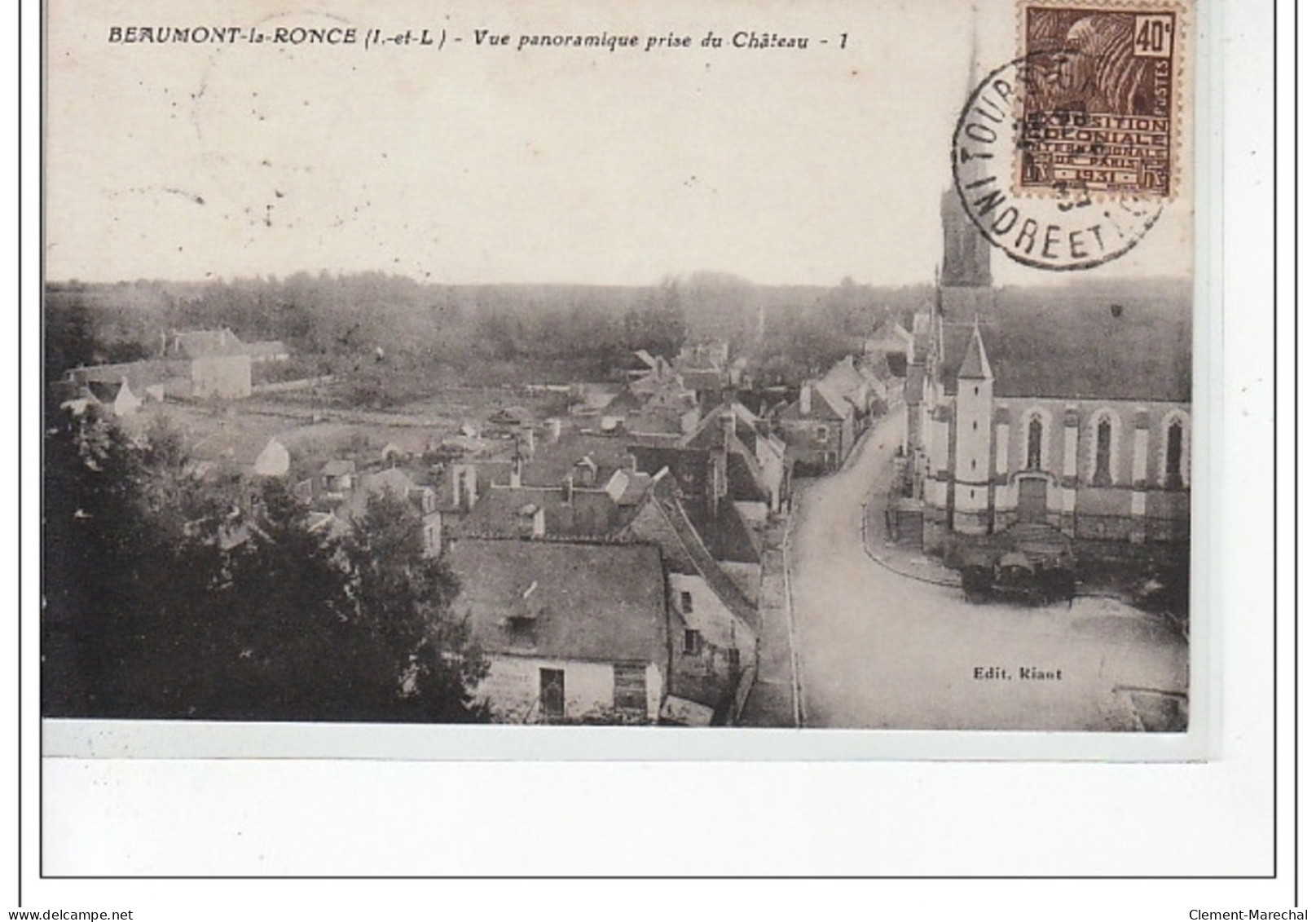 BEAUMONT LA RONCE - Vue Panoramique Prise Du Château 1 - Très Bon état - Beaumont-la-Ronce
