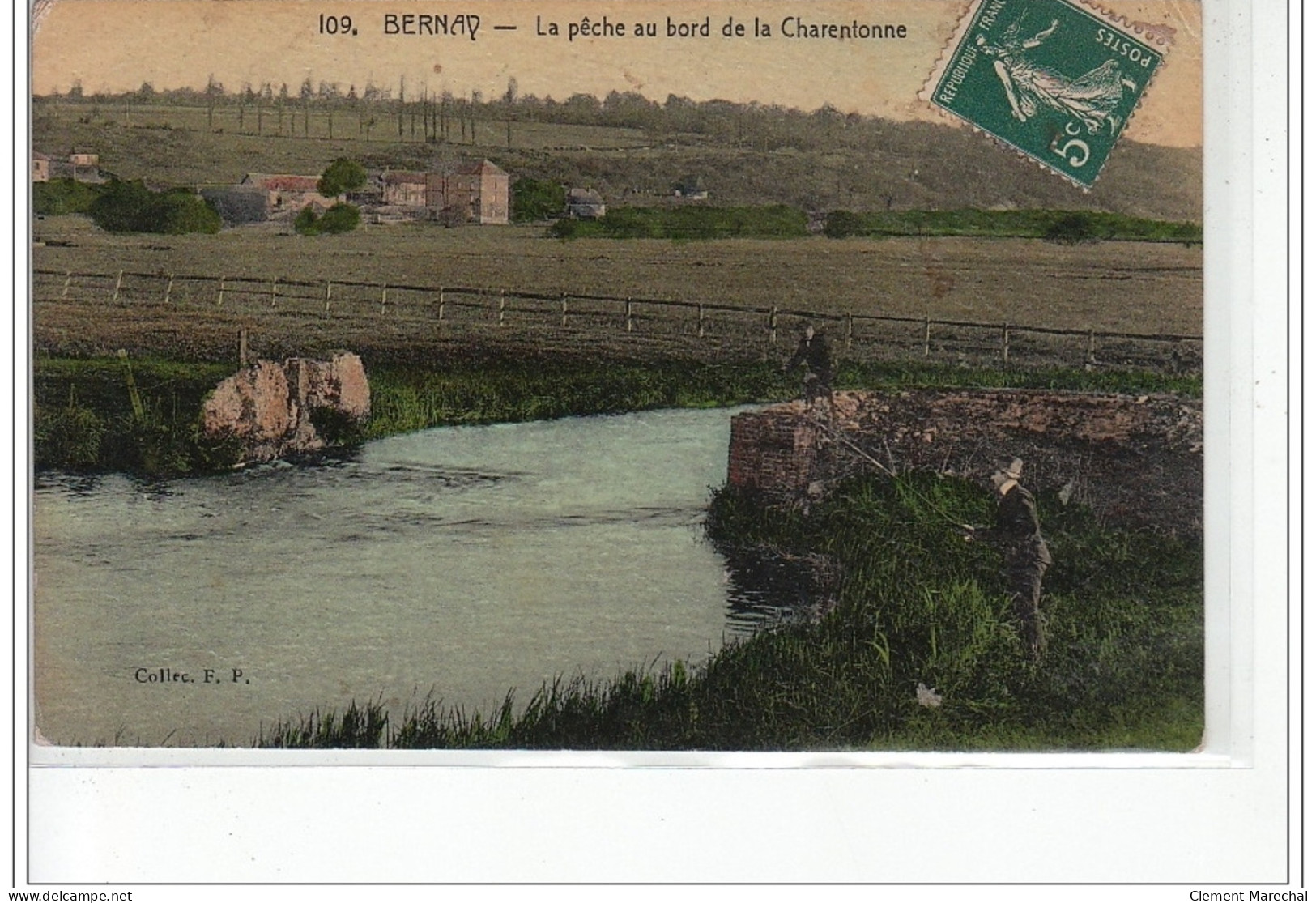 BERNAY - La Pêche Au Bord De La Charentonne - Très Bon état - Bernay