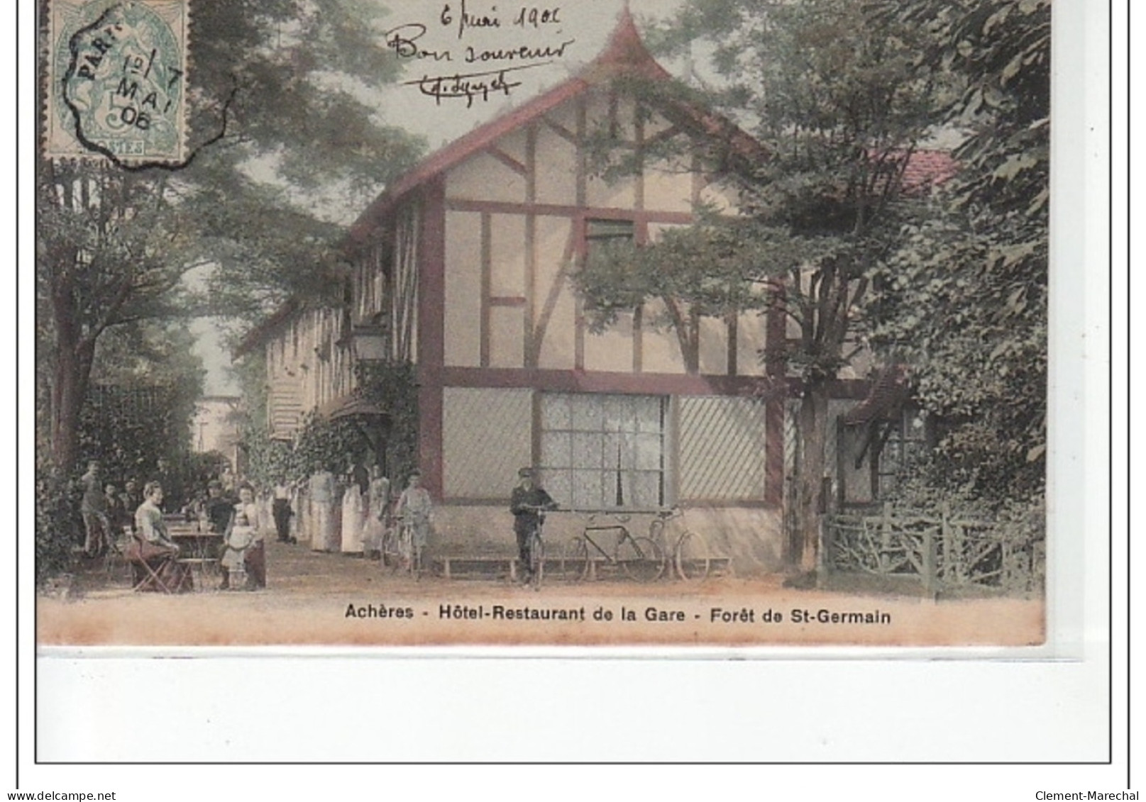 ACHERES - Hôtel-Restaurant De La Gare - Forêt De Saint Germain - Très Bon état - Acheres