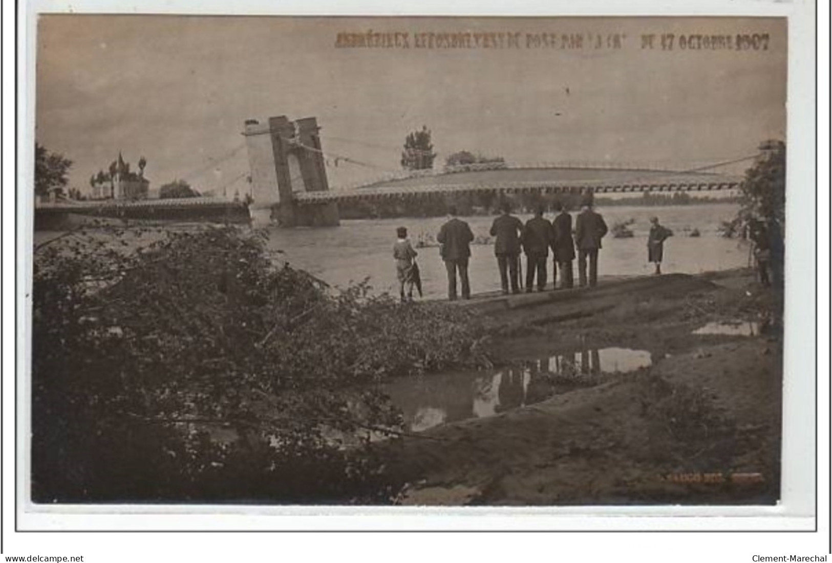 ANDREZIEUX : Effondrement De Pont Par La Gare Du 17 Octobre 1907 - Très Bon état - Andrézieux-Bouthéon