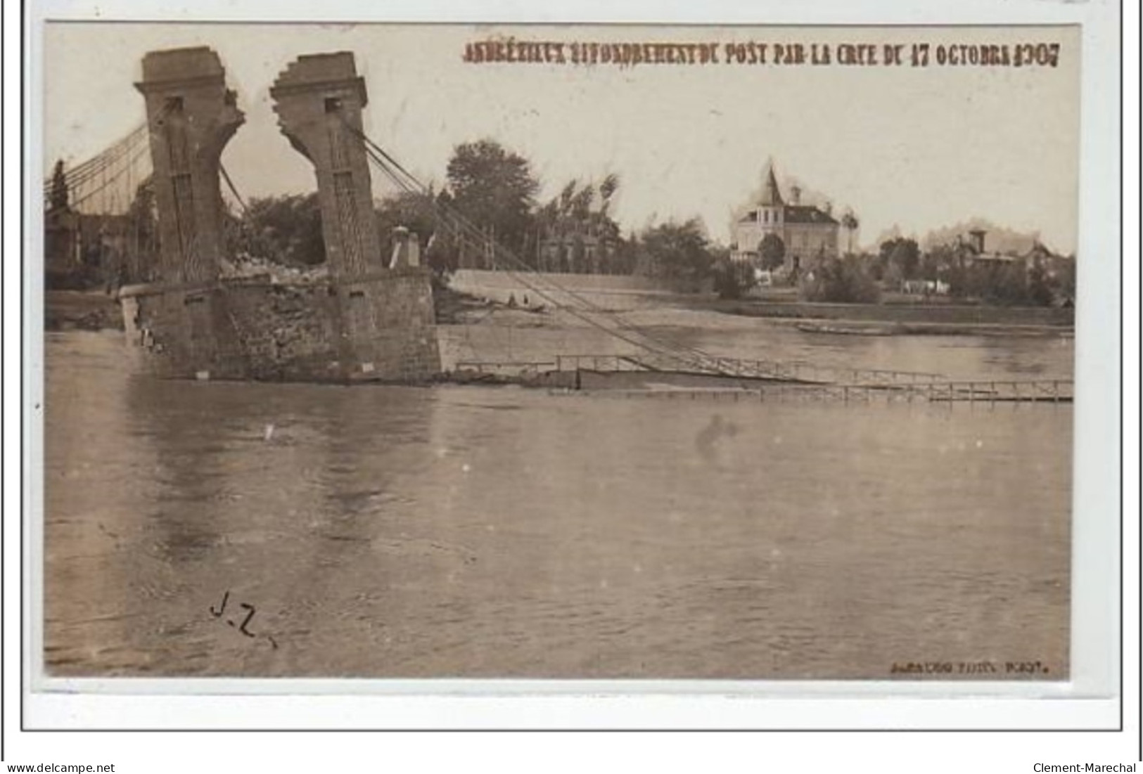 ANDREZIEUX : Effondrement De Pont Par La Gare Du 17 Octobre 1907 - Très Bon état - Andrézieux-Bouthéon