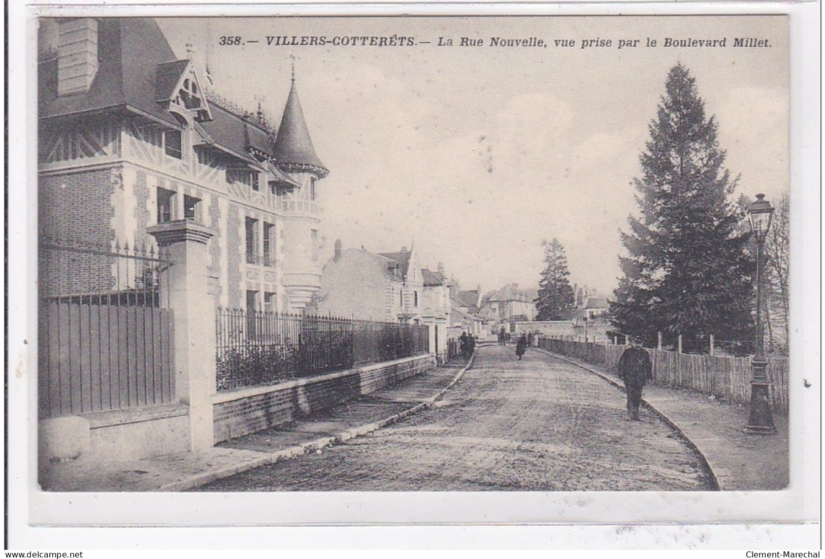 VILLERS-COTTERETS : La Rue Nouvelle, Vue Prise Par Le Boulevard Millet - Tres Bon Etat - Villers Cotterets