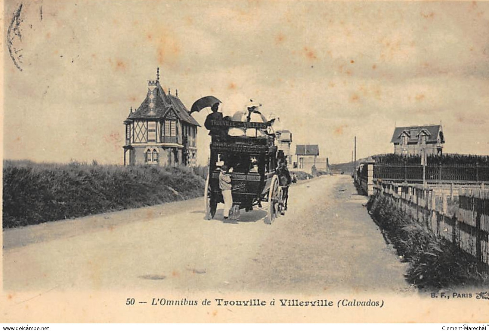 VILLERVILLE : L'omnibus De Trouville - Etat - Villerville