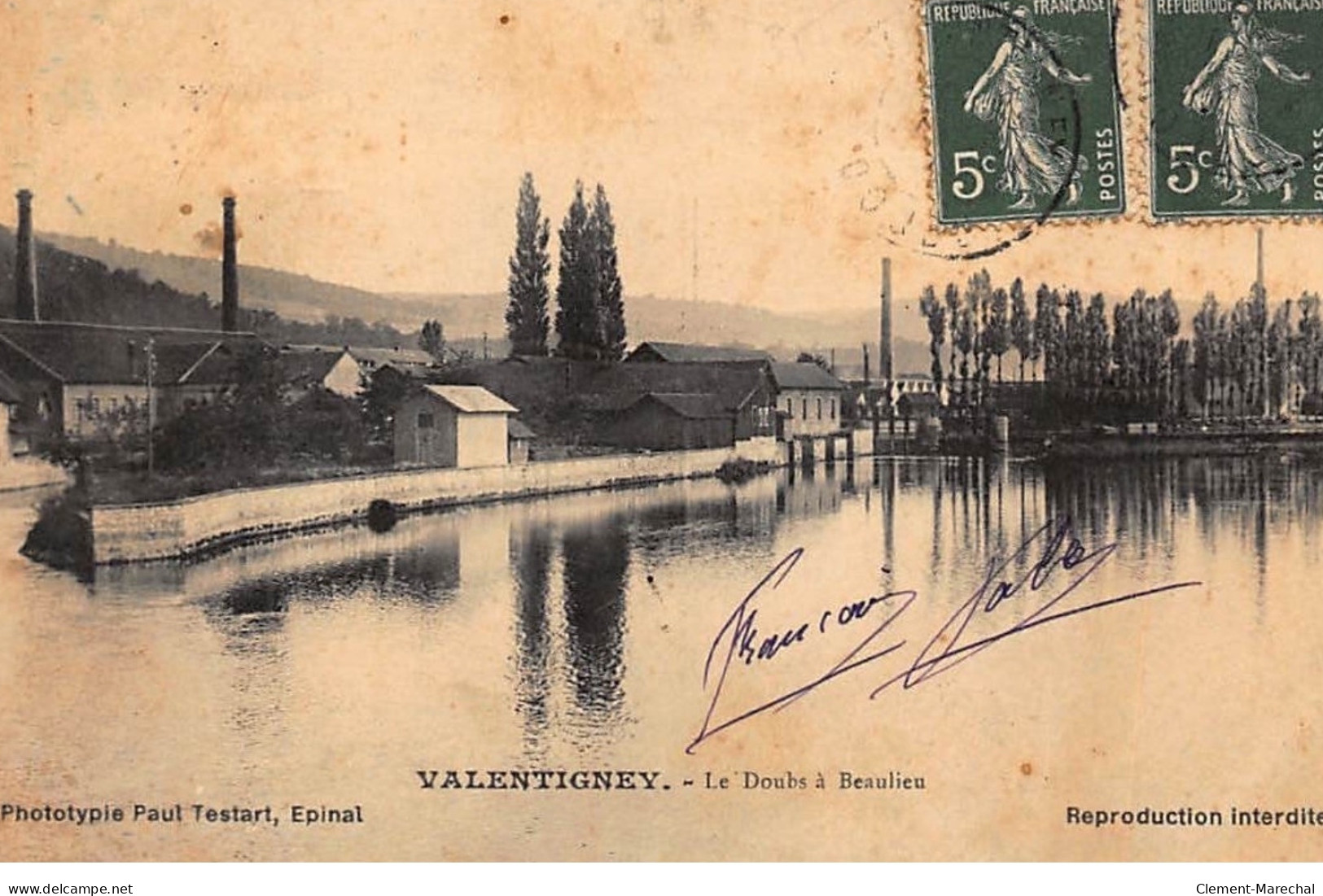 VALENTIGNEY : Le Doubs à Beaulieu - Tres Bon Etat - Valentigney