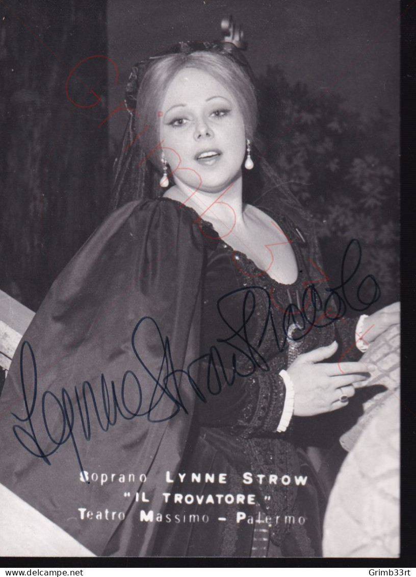Opera Palermo - Lynne Strow - GESIGNEERD - Foto Formaat Postkaart - Singers & Musicians