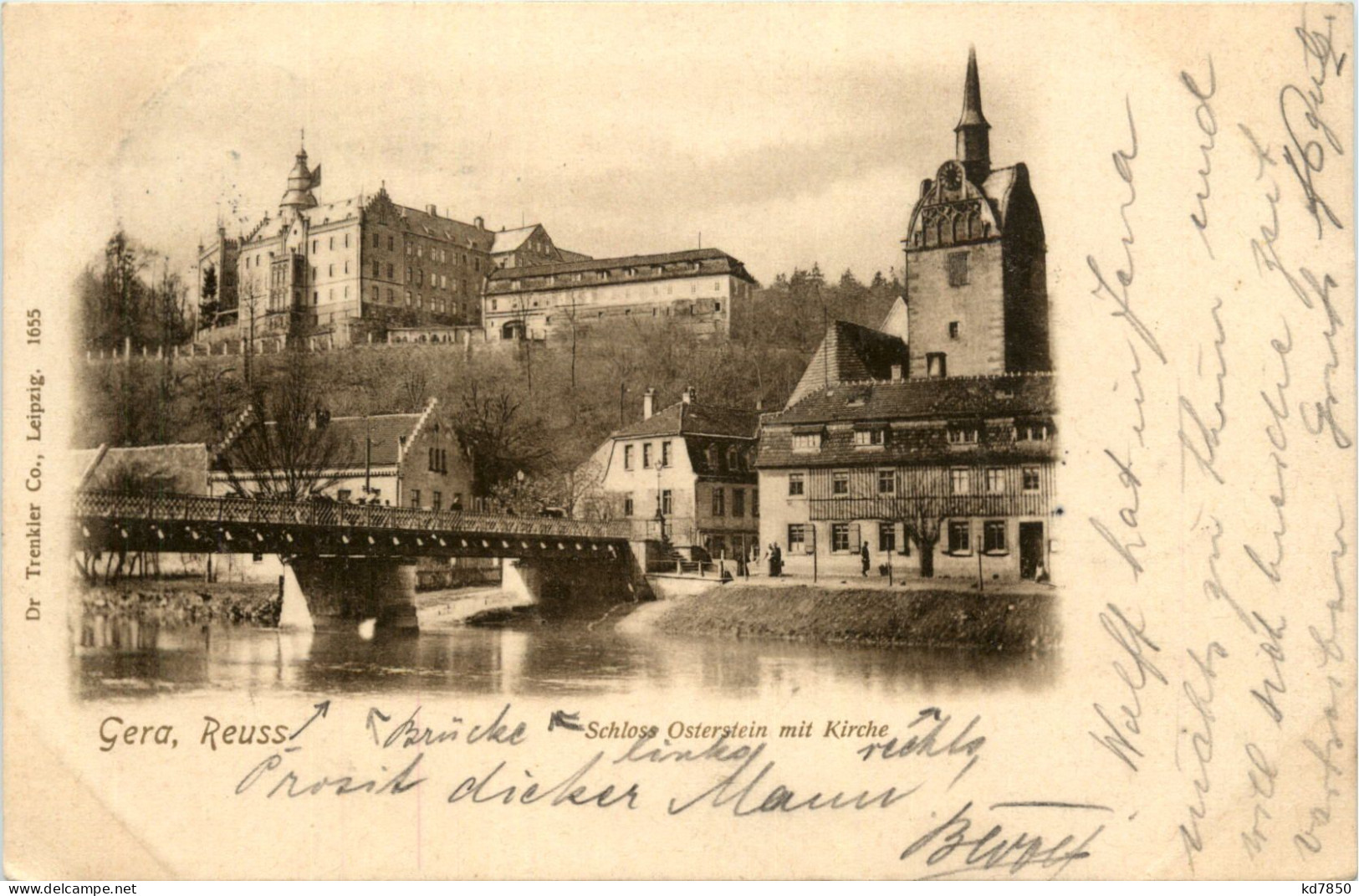 Gera, -Reuss, Schloss Osterstein Mit Kirche - Gera