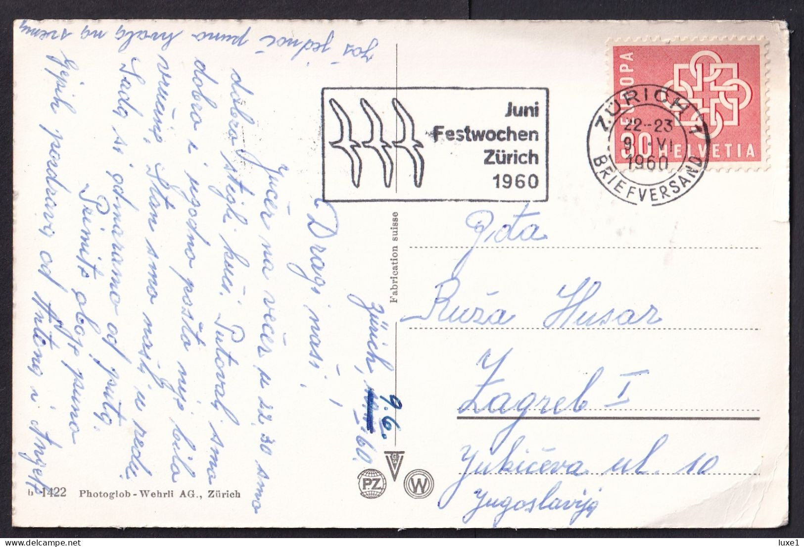 SWITZERLAND  ,    ZURICH    ,  OLD  POSTCARD - Zürich