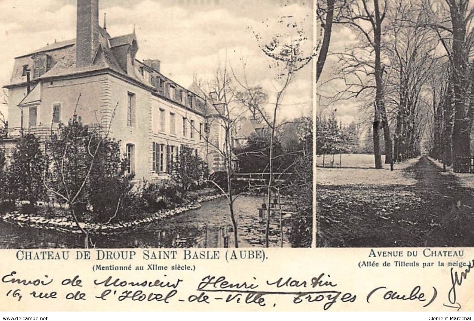 SAINT-BASLE : Chateau De Droup Saint-basle, Avenue Du Chateau - Etat - Nogent-sur-Seine