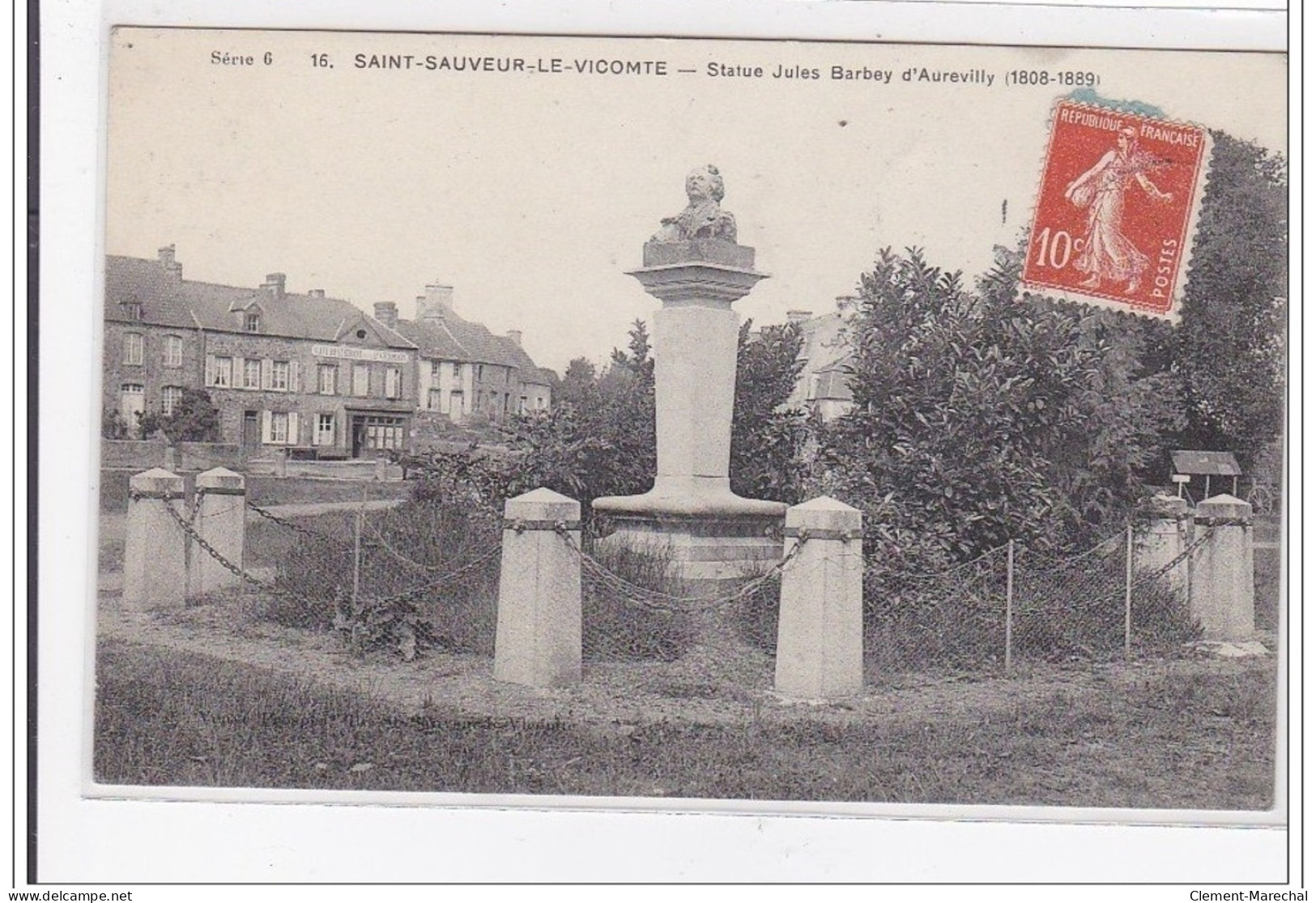SAINT-SAUVEUR-le-VICOMTE : Statue Jules Barbey D'aurevilly (1908-1889) - Tres Bon Etat - Saint Sauveur Le Vicomte