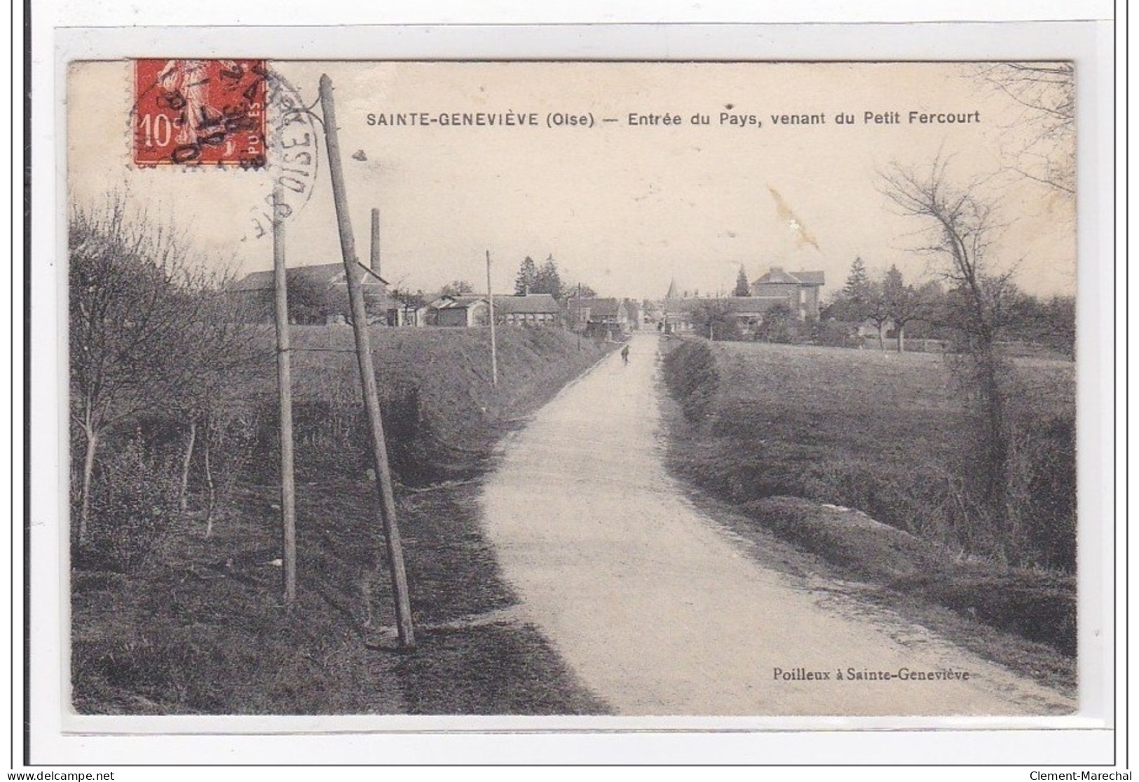 SAINTE-GENEVIEVE : Entrée Du Pays, Venant Du Petit Fercourt - Tres Bon Etat - Sainte-Geneviève