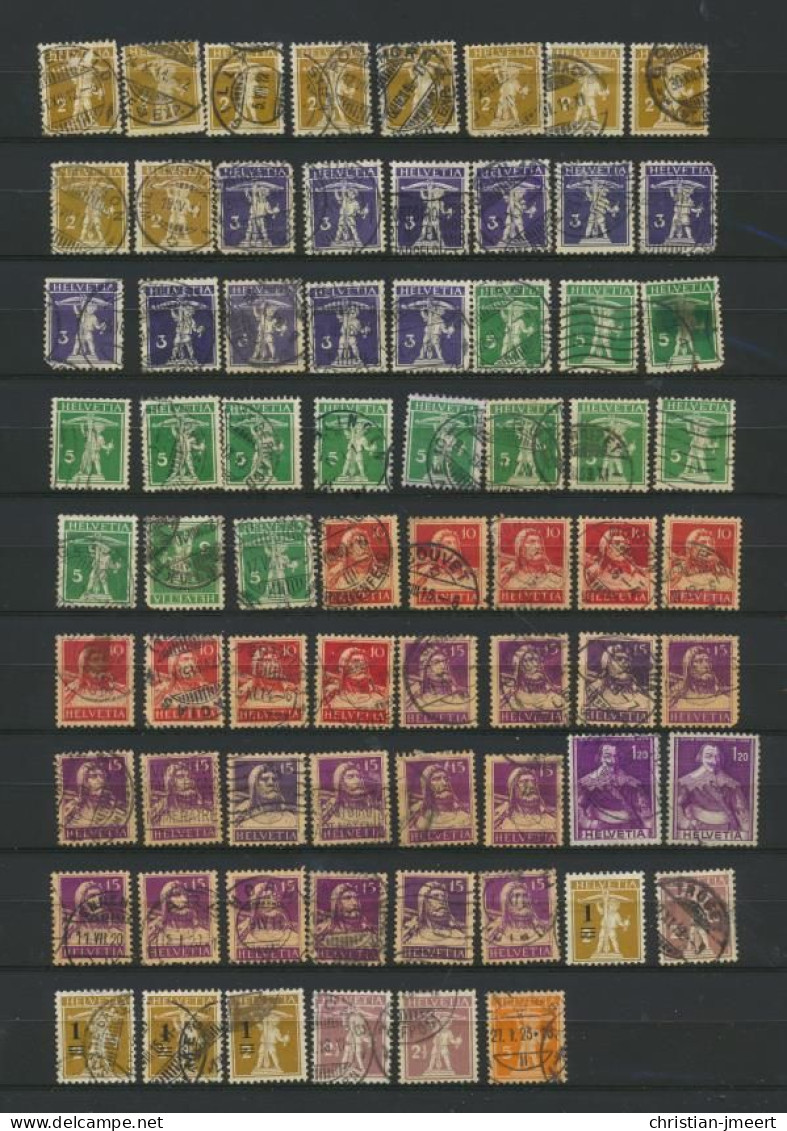 Suisse Bel Ensemble De Timbres Oblitérés Pour Recherches  487 Timbres  Bon état - Collections