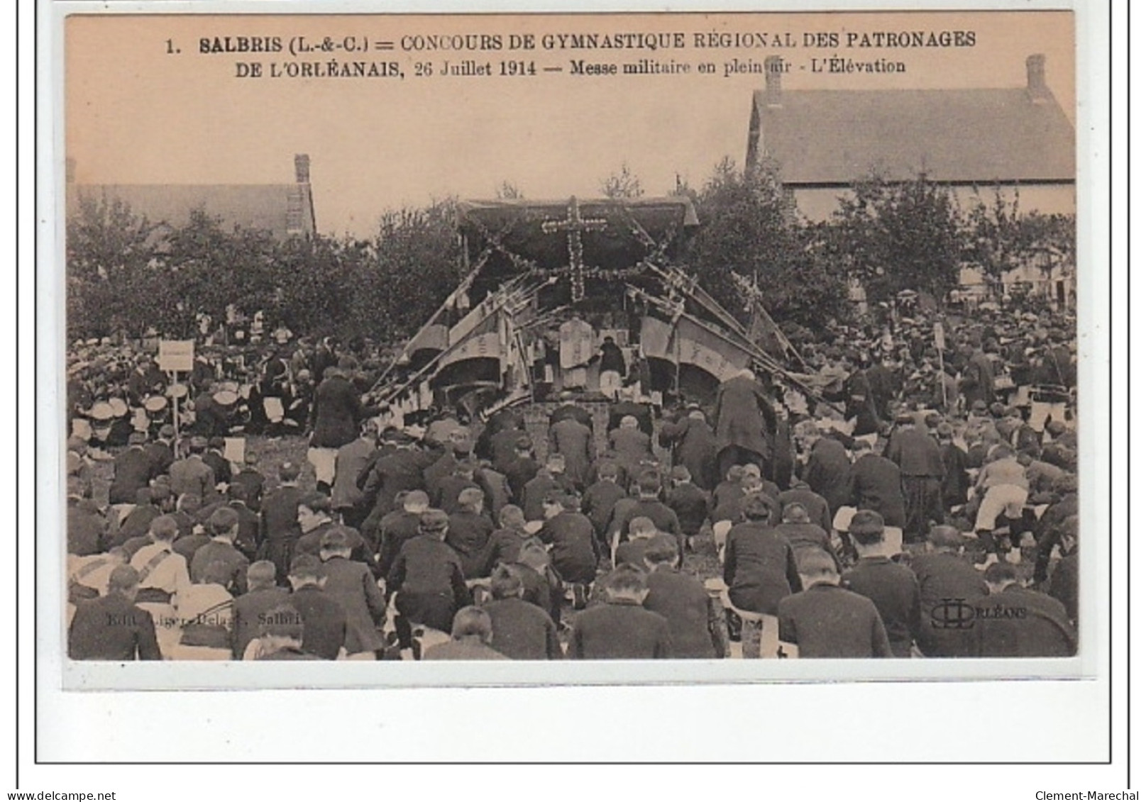 SALBRIS - Concours De Gymnastique Régional Des Patronages De L'Orléanais 1914 - Messe Militaire - Très Bon état - Salbris