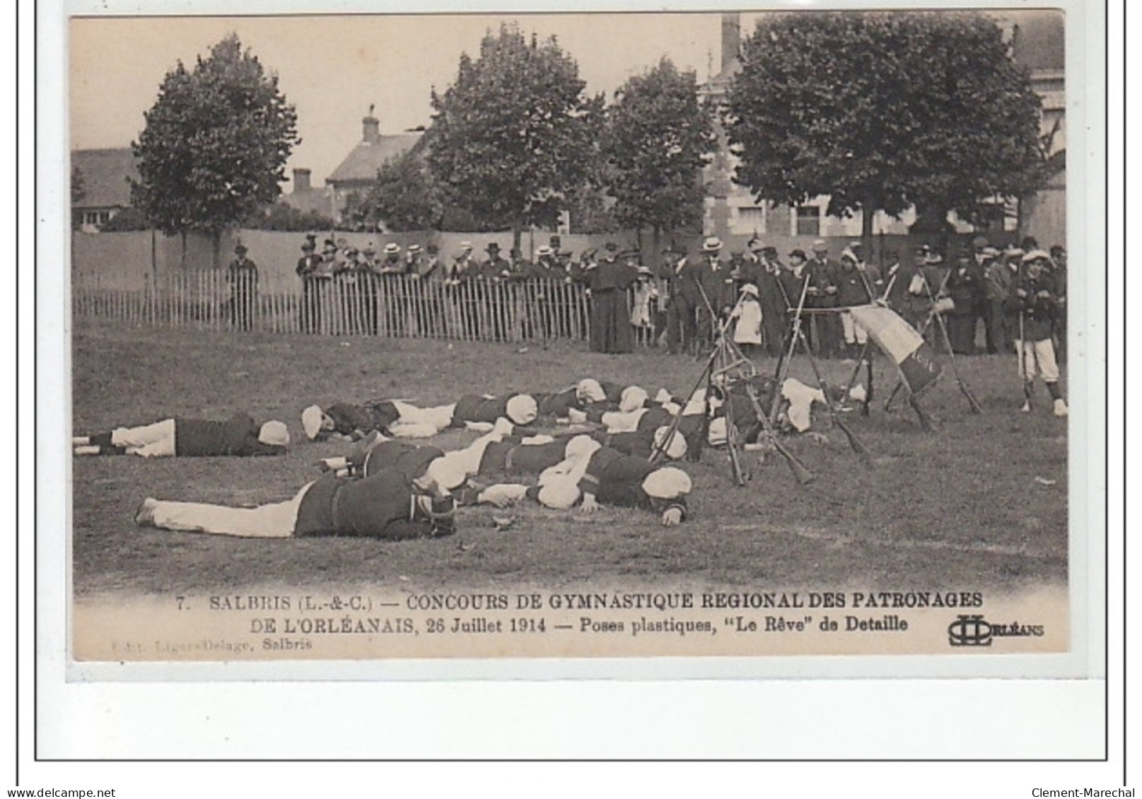 SALBRIS -Concours De Gymnastique Régional Des Patronages De L'Orléanais 1914- Poses Plastiques """"le Rêve"""" - T - Salbris