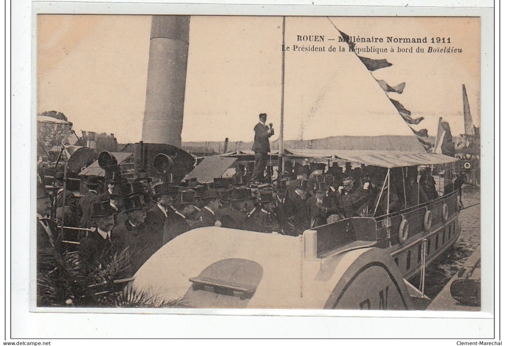 ROUEN - Millénaire Normand 1911 - Le Président De La République à Bord Du Boiëldieu - Très Bon état - Rouen