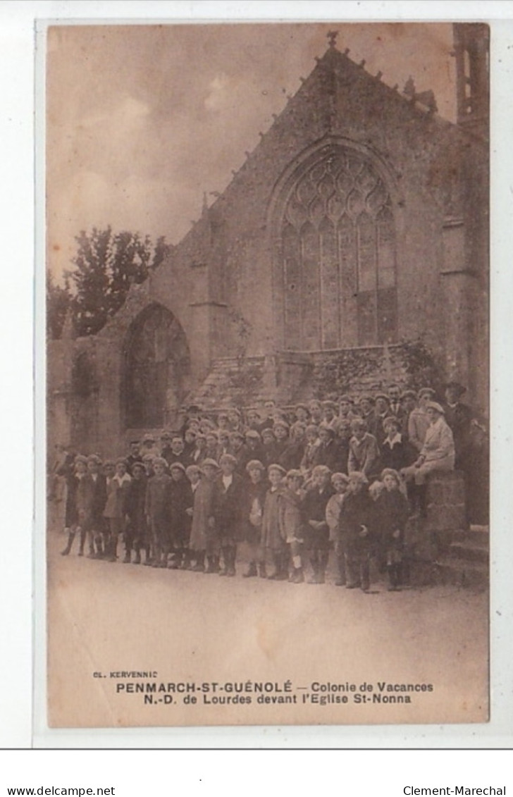 PENMARC'H - SAINT GUENOLE - Colonie De Vacances N-D De Lourdes Devant L'église Saint Nonna - Très Bon état - Penmarch