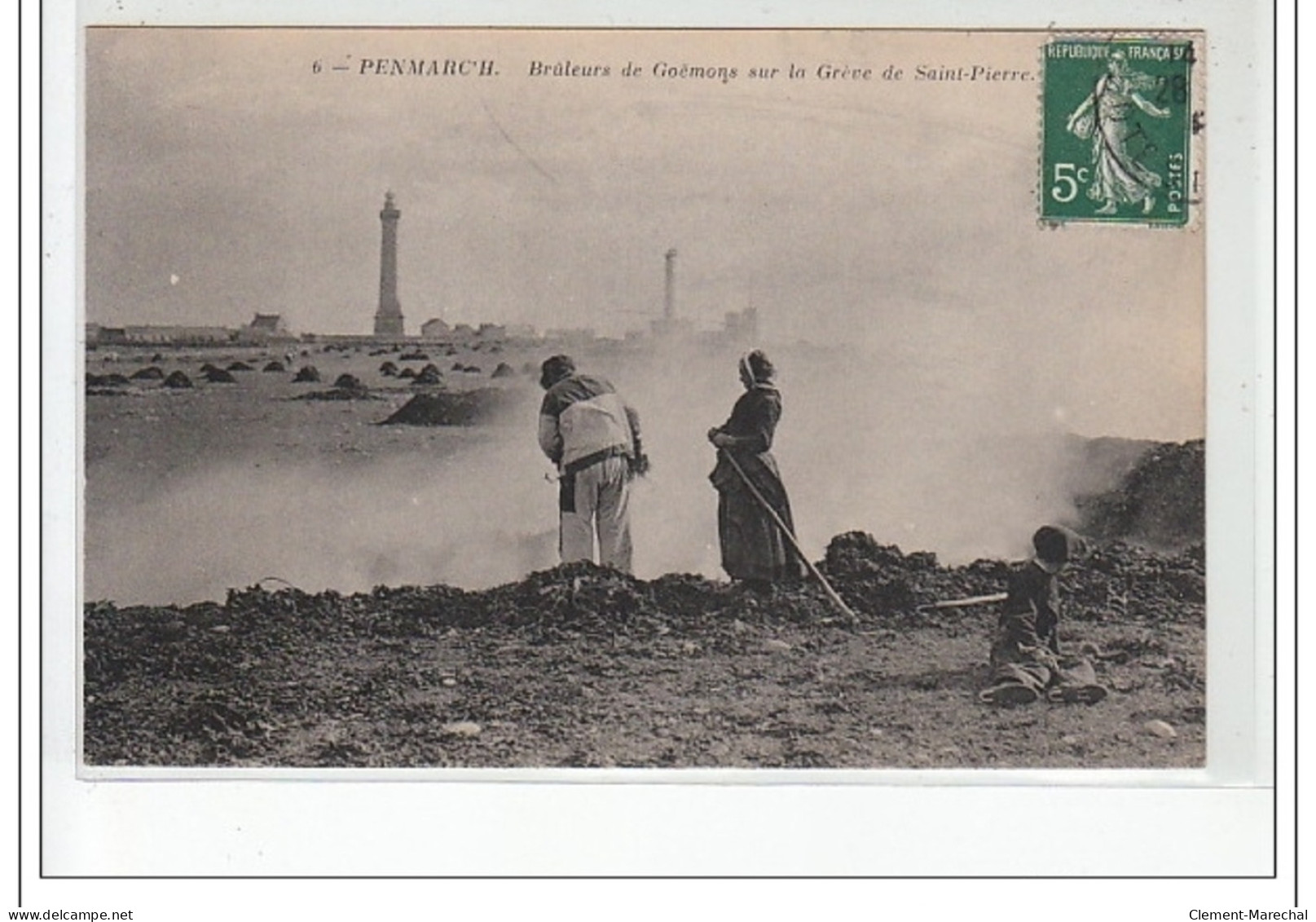 PENMARC'H - Brûleurs De Goëmons Sur La Grève De Saint Pierre - Très Bon état - Penmarch