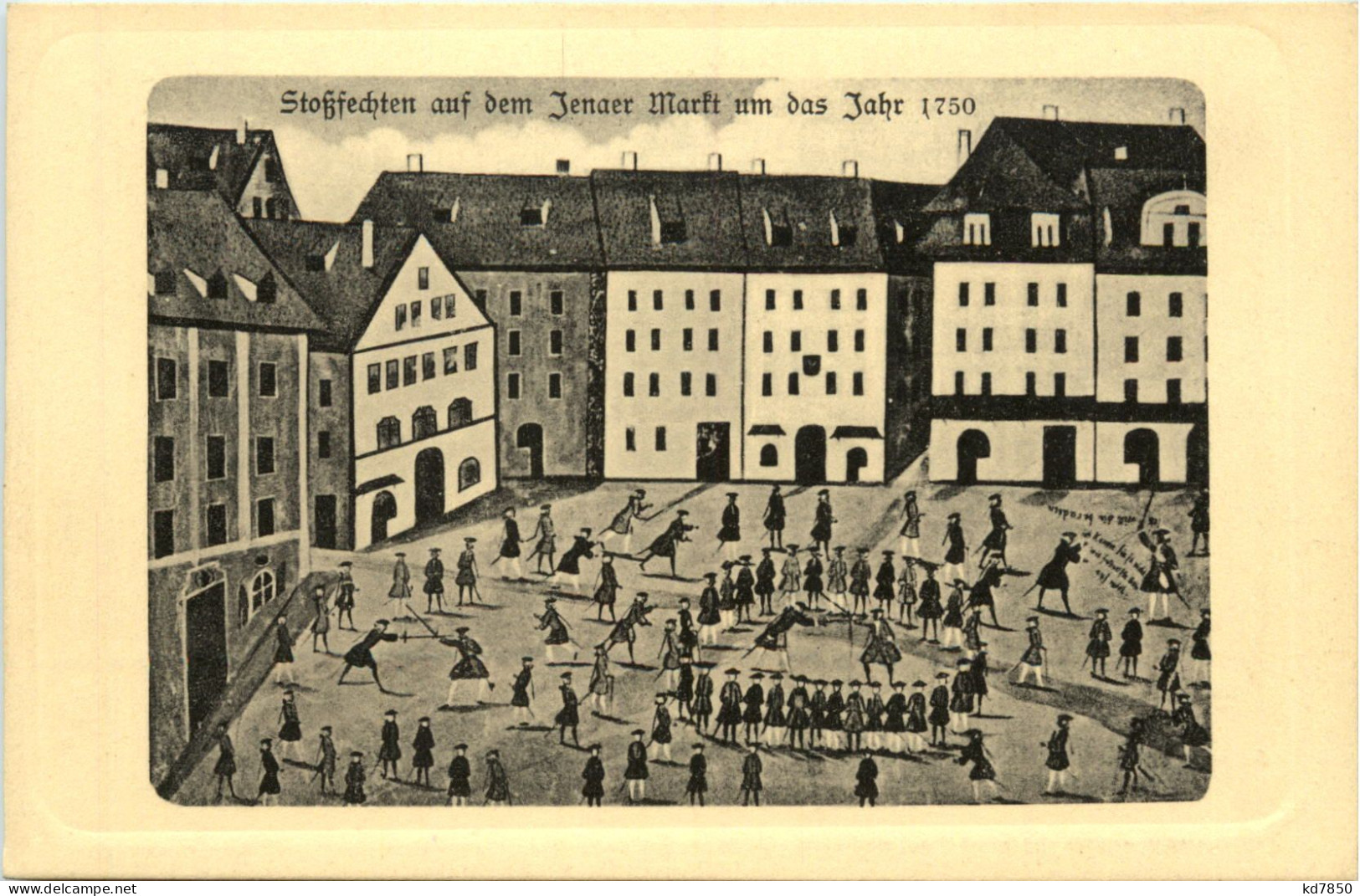 Stossfechten Auf Dem Jenaer Markt Um 1750 - Jena