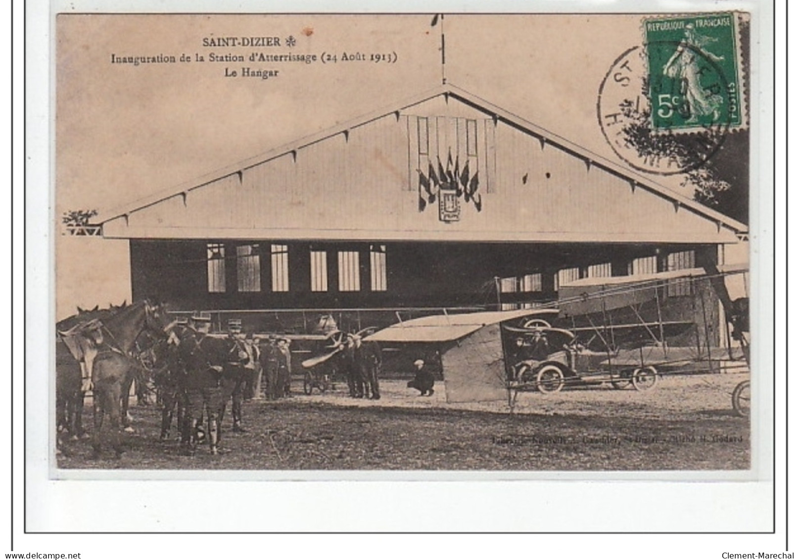SAINT DIZIER - Inauguration De La Station D'Aterrissage (24 Août 1913) - Le Hangar - Très Bon état - Saint Dizier