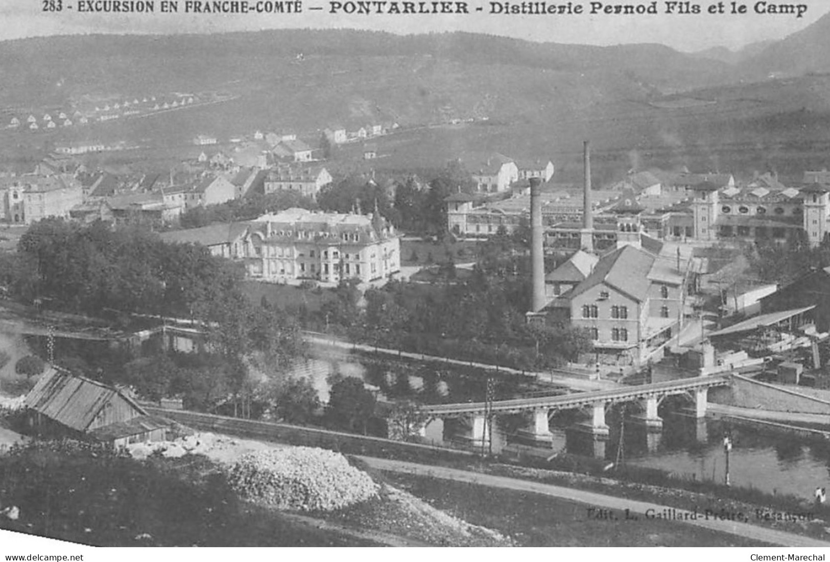 PONTARLIER : Distillerie Pernod Fils Et Le Camp, Absinthe - Tres Bon Etat - Pontarlier
