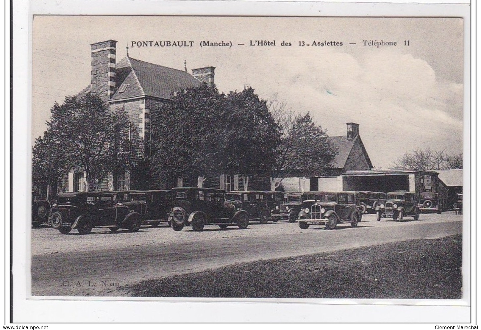 PONTAUBAULT : L'hotel Des Assiettes, Telephone 11 - Tres Bon Etat - Andere & Zonder Classificatie