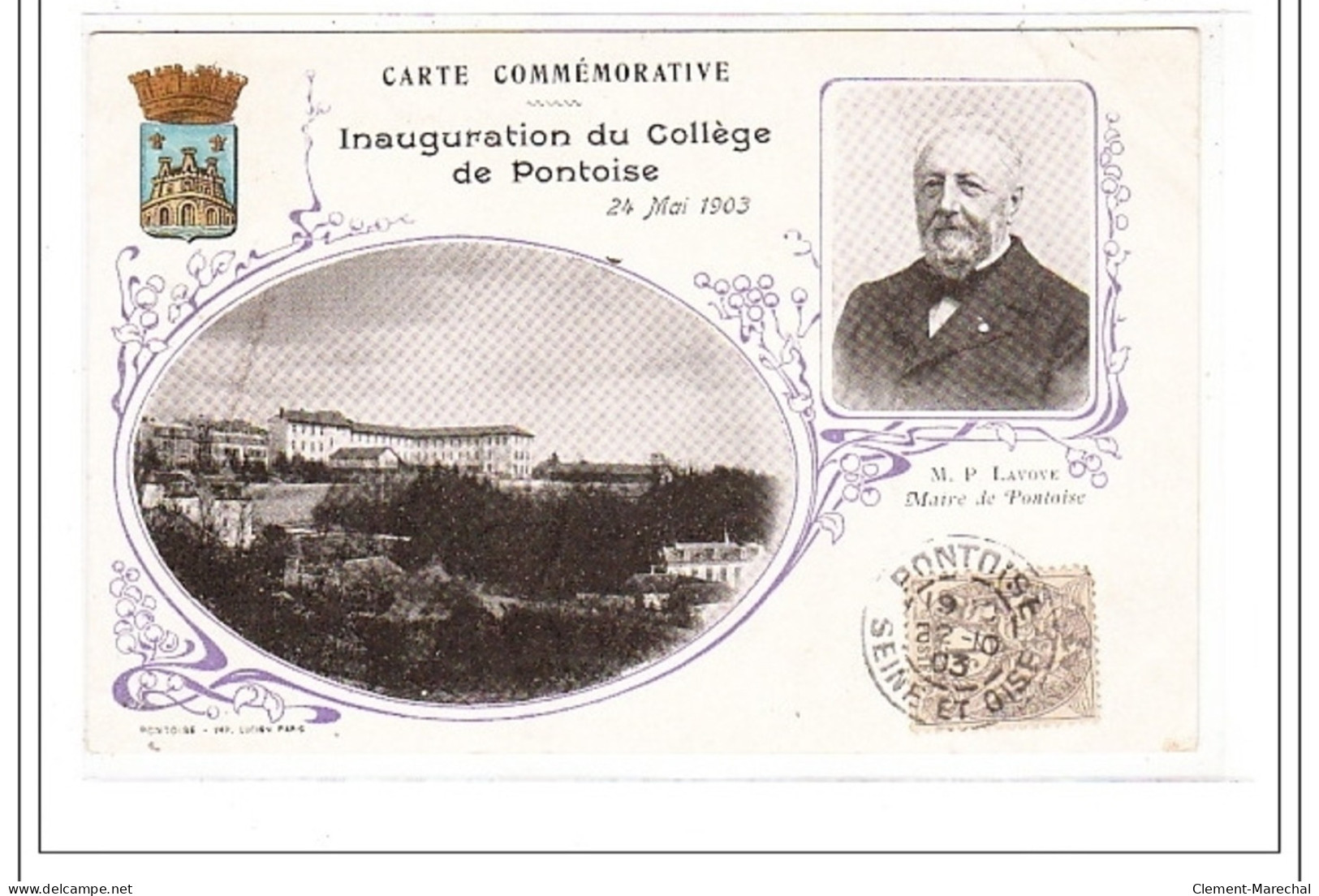 PONTOISE : Inauguration Du College De Pontoise 24 Mai 1903 - Etat - Otros & Sin Clasificación