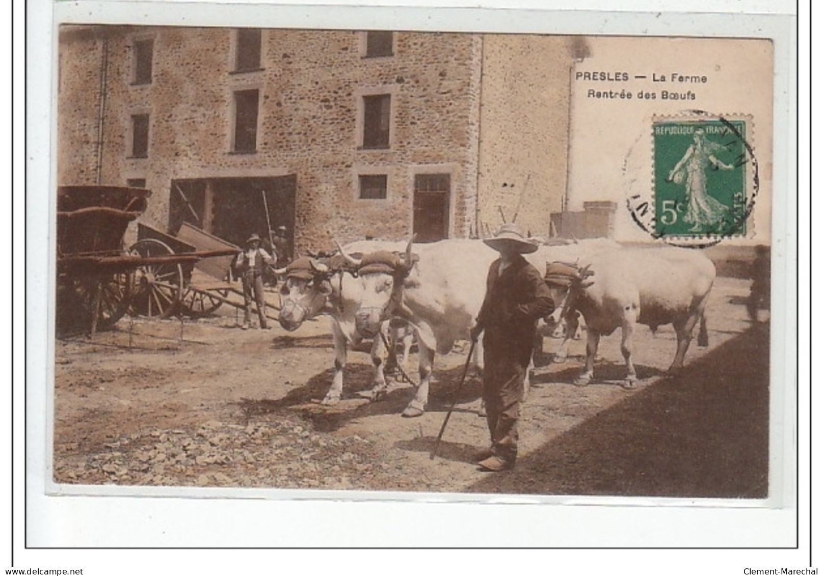 PRESLES - La Ferme - Rentrée Des Boeufs - Très Bon état - Presles