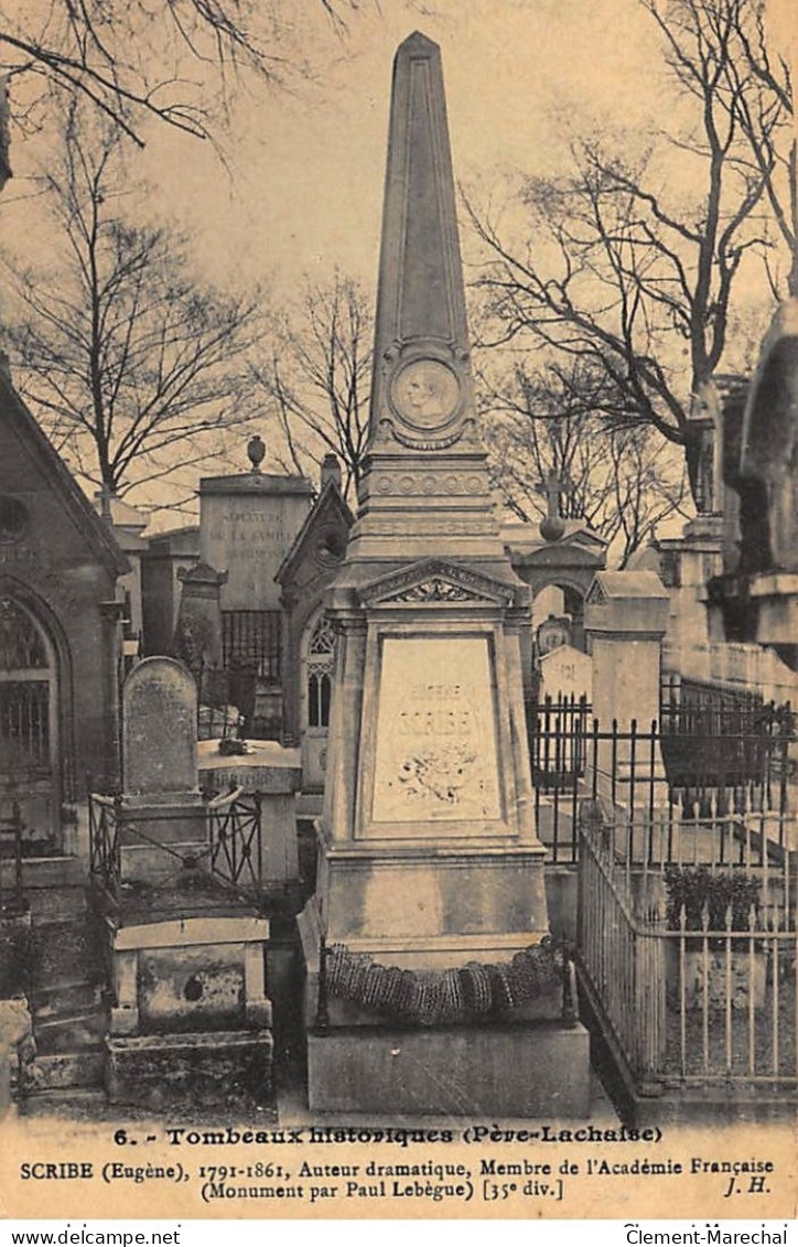 PARIS : Tombeaux Historiques Pere-lachaise Eugene Scribe - Tres Bon Etat - Sonstige & Ohne Zuordnung