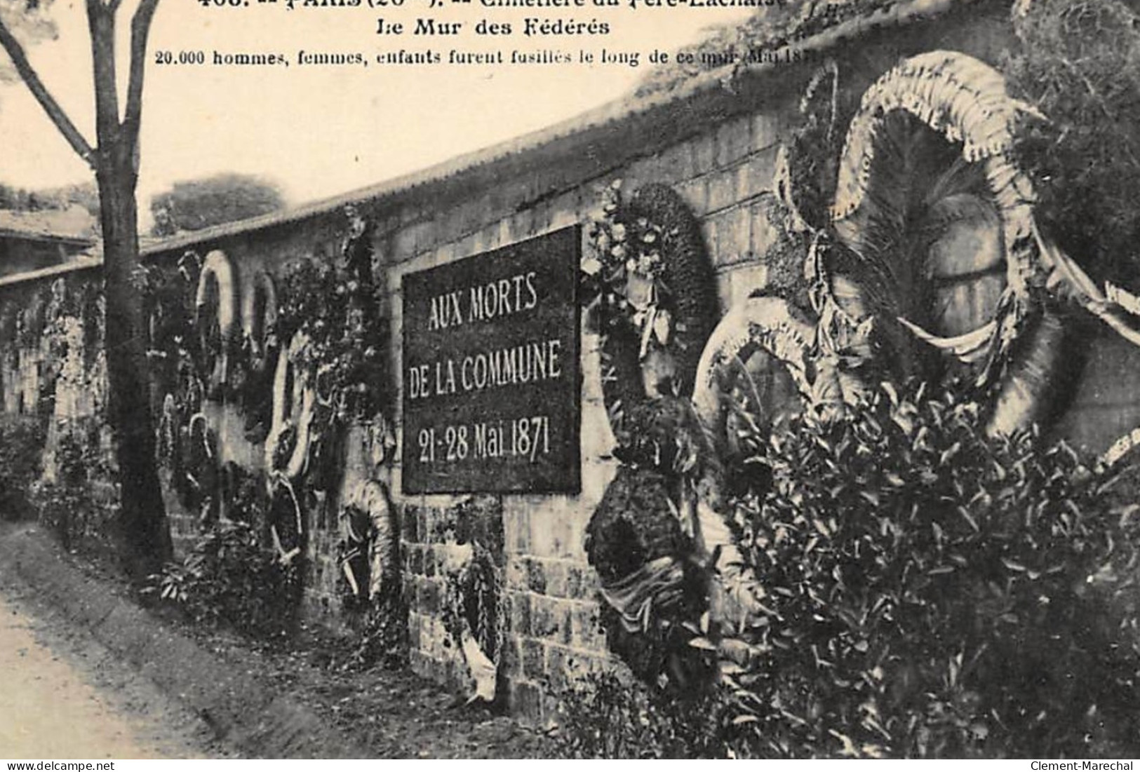 PARIS : Tombeaux Historiques Pere-lachaise Le Mur Des Federes - Tres Bon Etat - Sonstige & Ohne Zuordnung