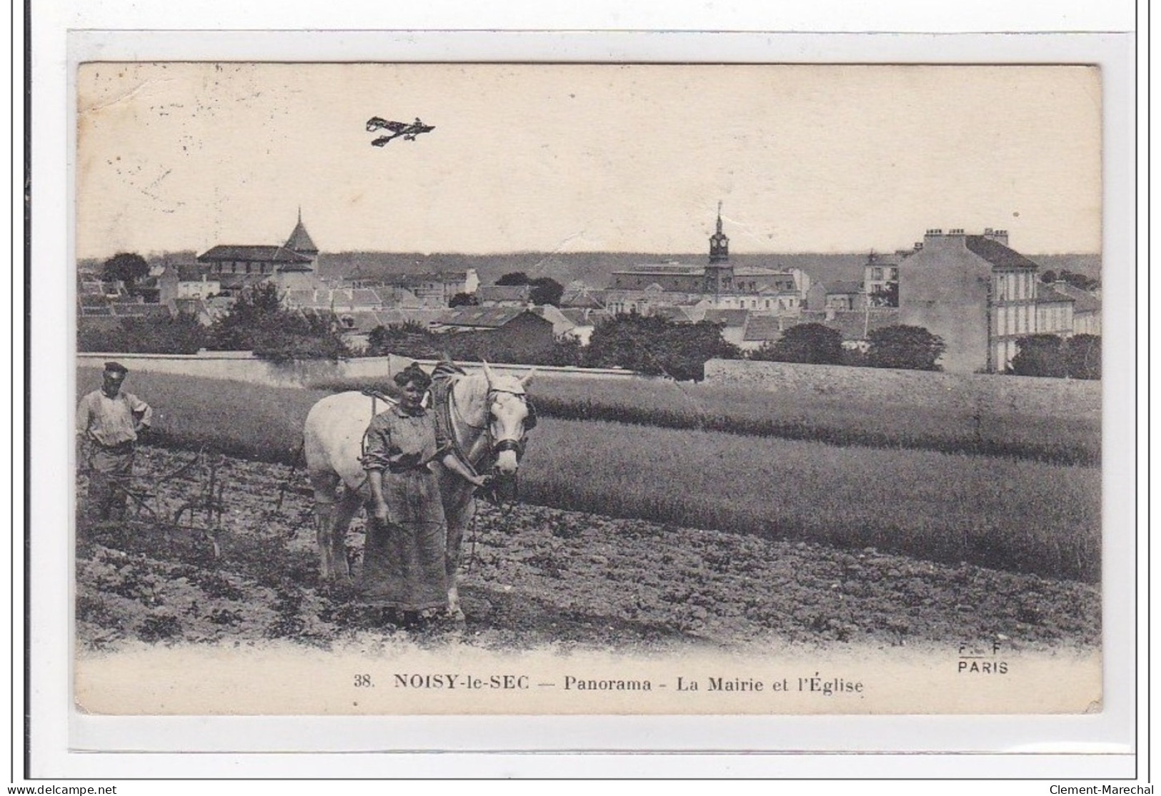 NOISY-le-SEC : Panorama, La Mairie Et L'eglise (agriculture) - Tres Bon Etat - Noisy Le Sec