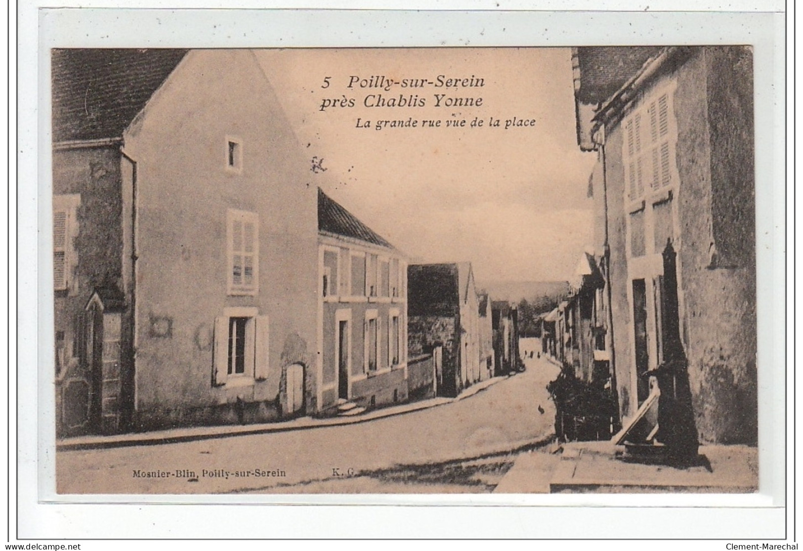 POILLY SUR SEREIN Près CHABLIS - La Grande Rue Vue De La Place - Très Bon état - Andere & Zonder Classificatie