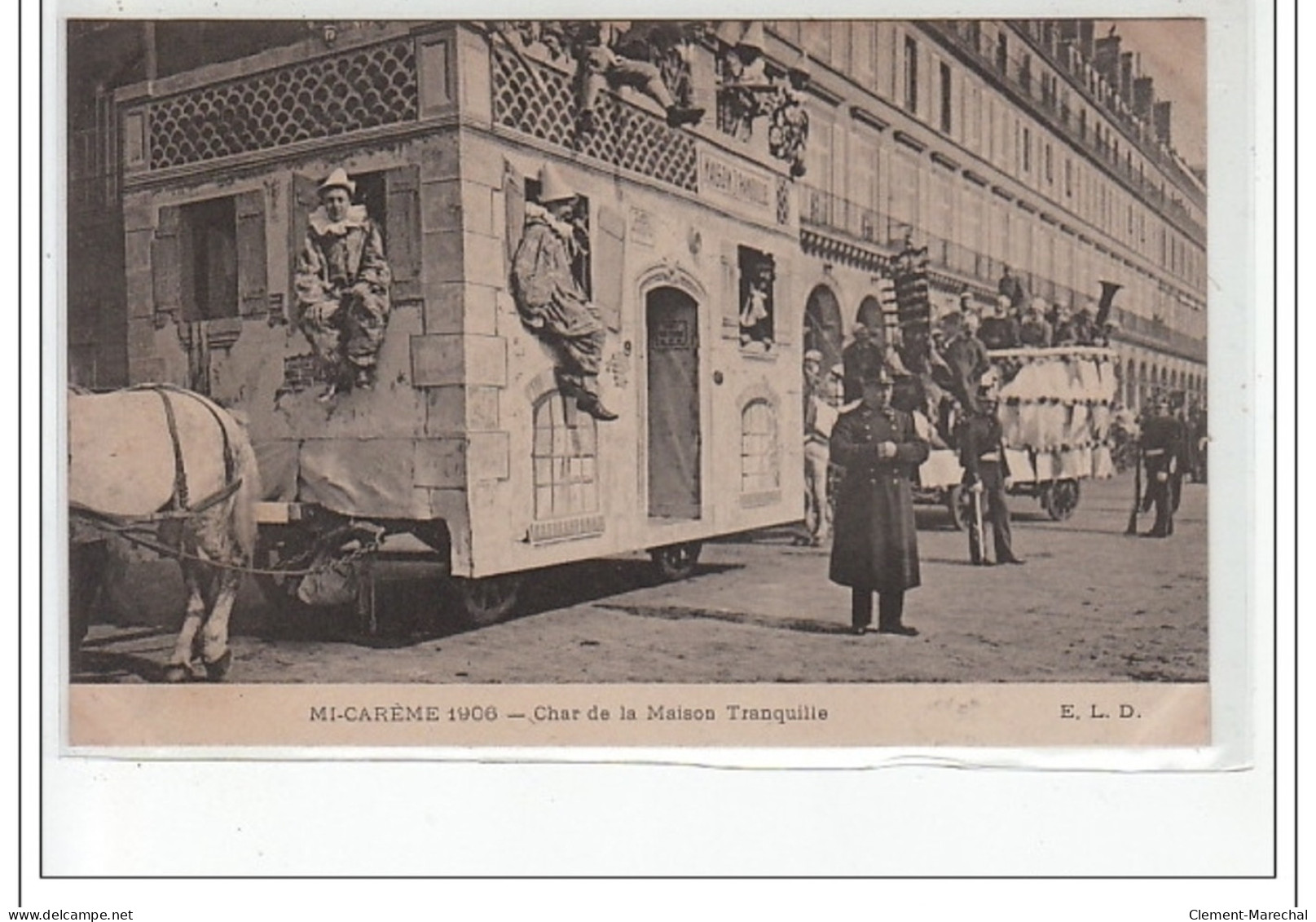 PARIS 1er : Mi-Carême 1906 - Le Char De La Maison Tranquille (rue De Rivoli) -très Bon état - Paris (01)