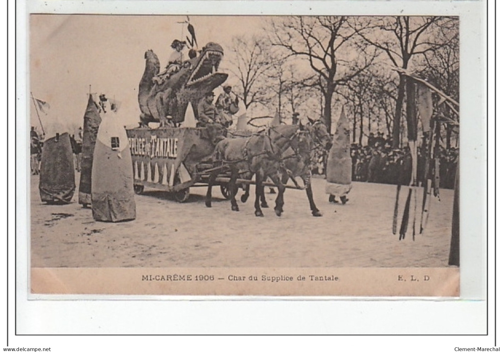 PARIS 1er : Mi-Carême 1906 - Le Char Du Supplice De Tantale (crocodile) -très Bon état - Paris (01)