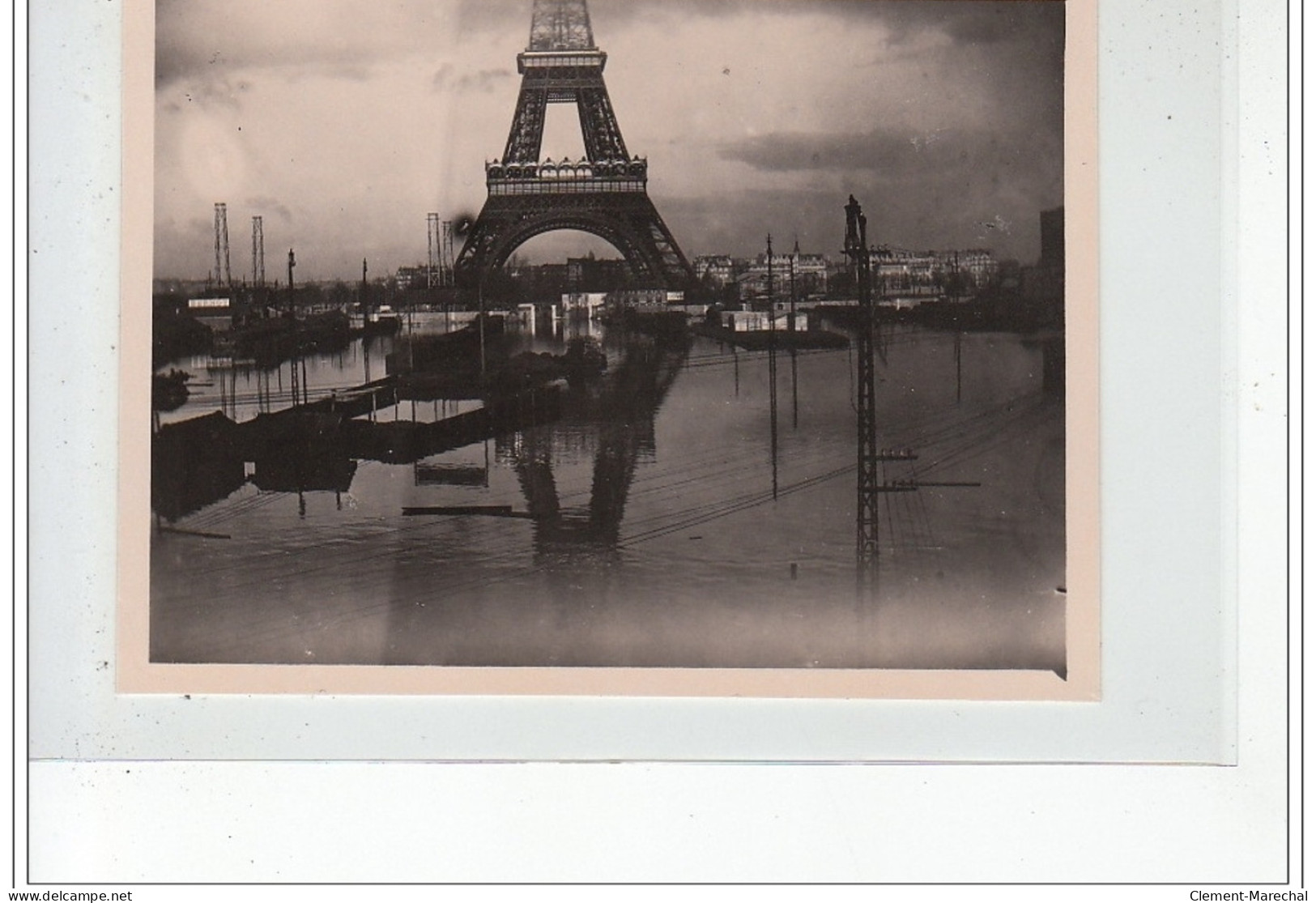 PARIS - Inondations 1910 - Carte Photo (tour Eiffel) - Très Bon état - De Overstroming Van 1910