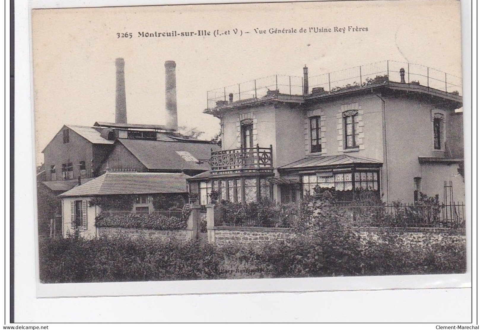 MONTREUIL-sur-ILLE : Vue Generale De L'usine Rey Freres - Tres Bon Etat - Sonstige & Ohne Zuordnung