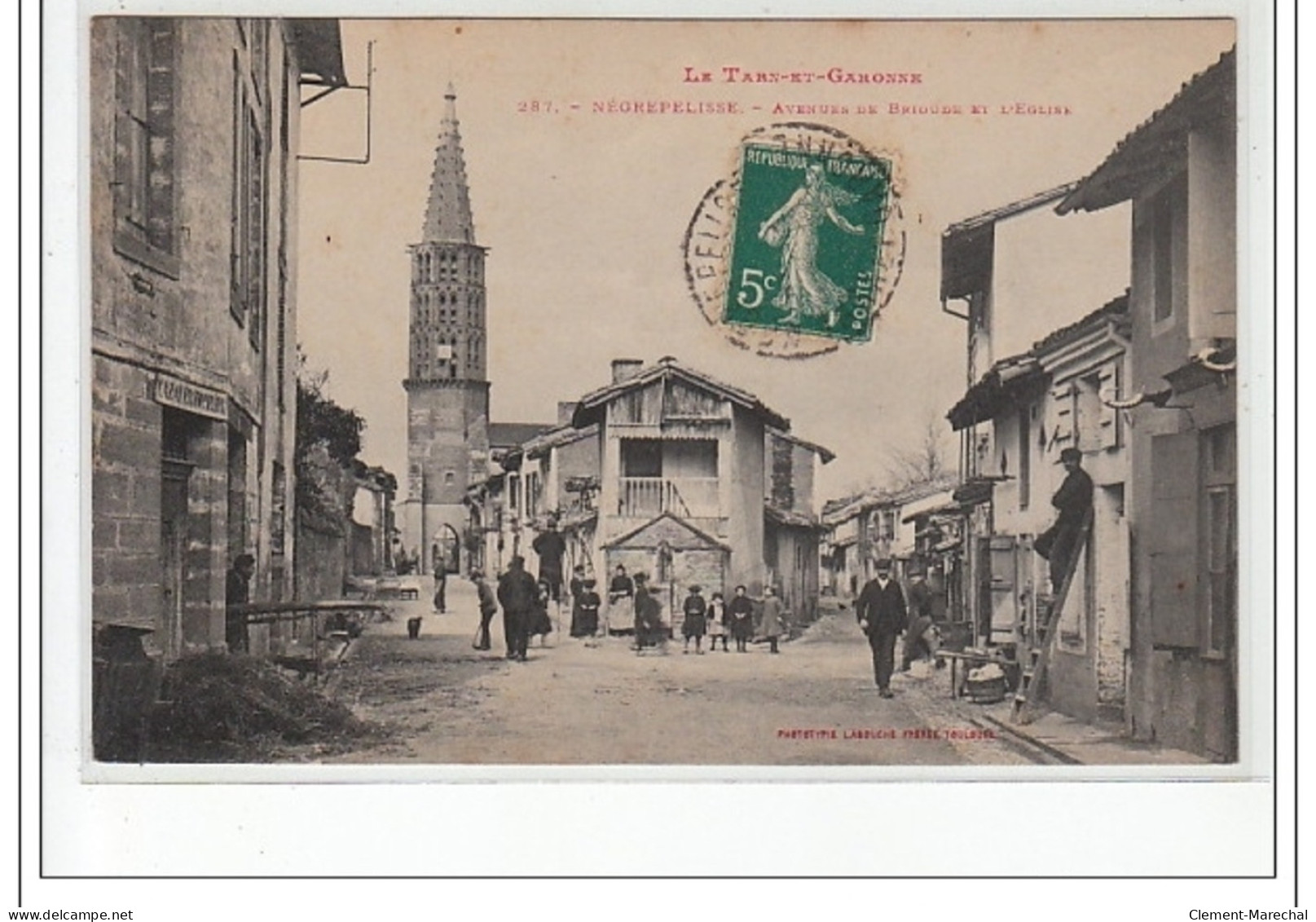 NEGREPELISSE - Avenue De Brioude Et L'église - Très Bon état - Negrepelisse