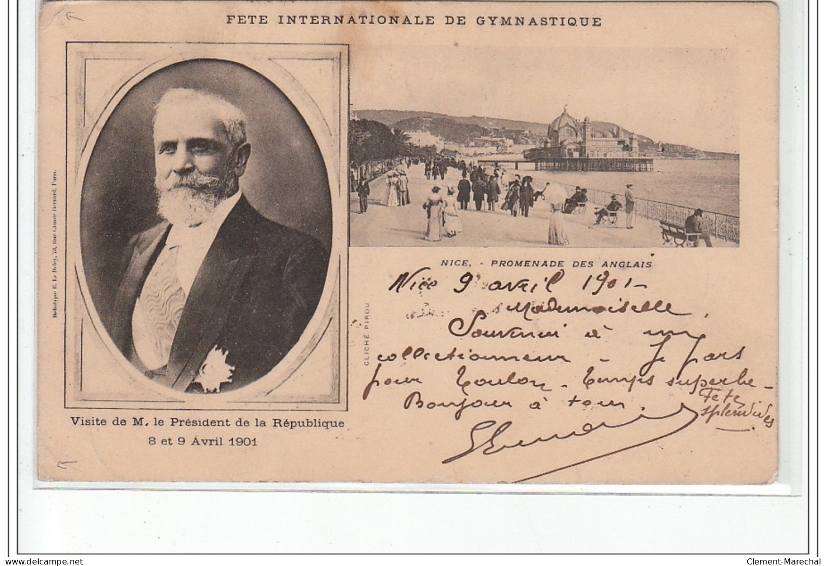 NICE - Fête Internationale De Gymnastique - Visite Du Président De La République 8-9 Avril 1901 - état - Märkte