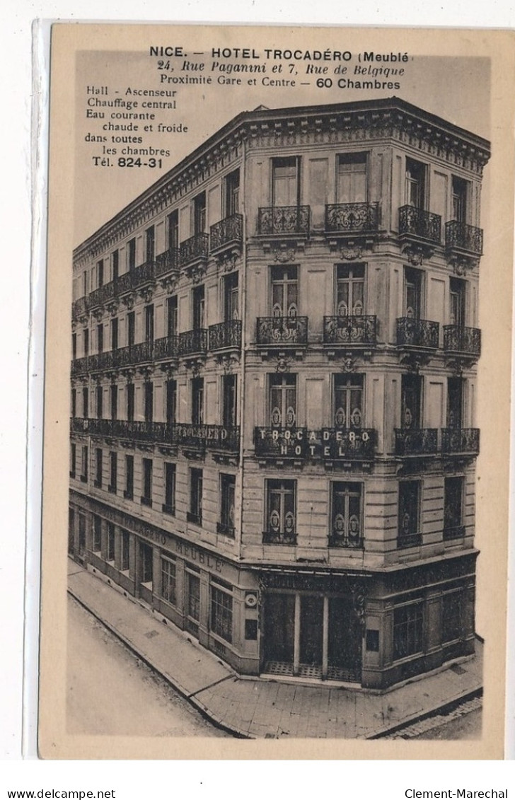 NICE : Hotel Trocadero Meublé 24 Rue Paganini Et 7 Rue De Belgique - Etat - Other & Unclassified