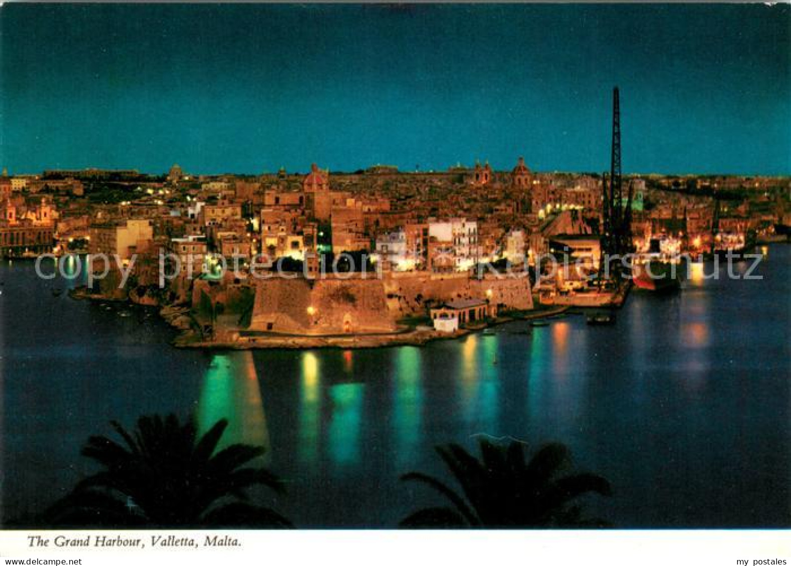 73631931 Valletta Malta Grand Harbour At Night Valletta Malta - Malta
