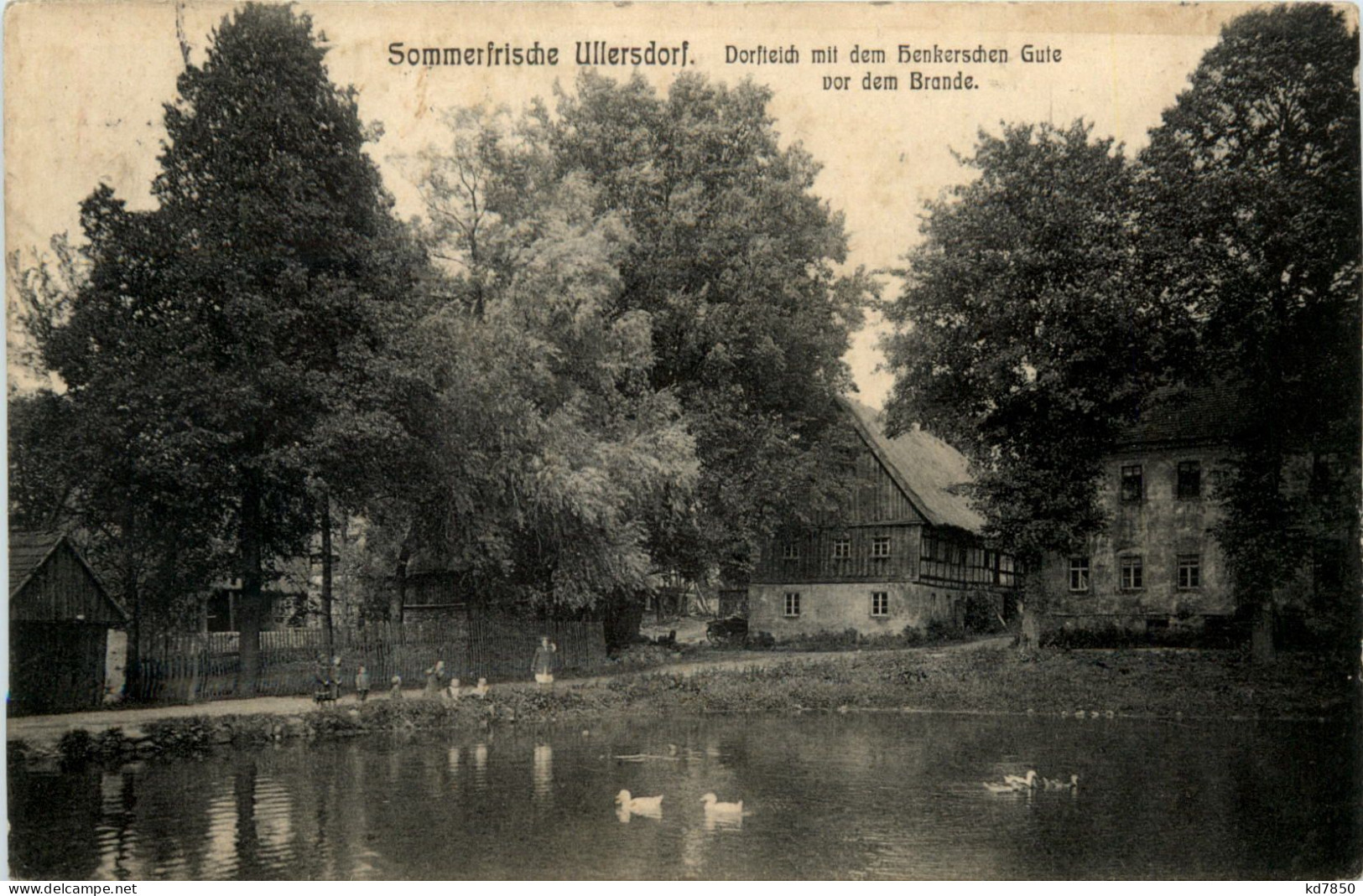 Sommerfrische Ullersdorf, Dorfteich Mit Dem Henkerschen Gute Vor Dem - Ilmenau
