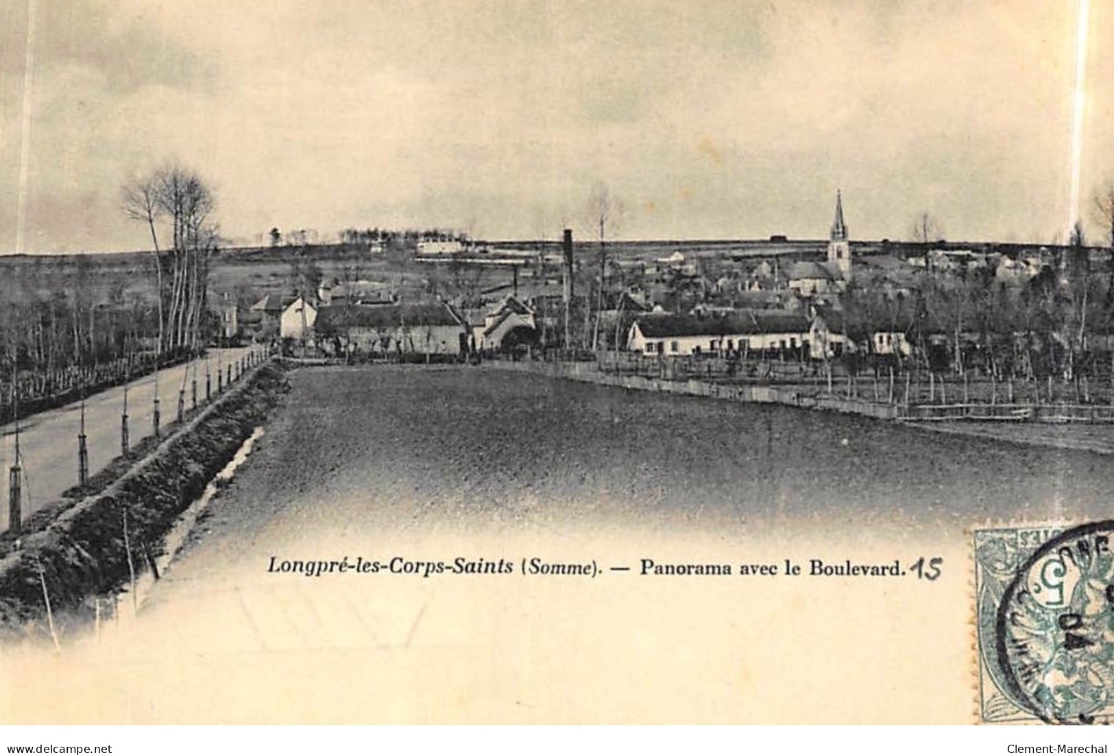 LONGPRE-les-CORPS-SAINTS : Panorama Avec Le Boulevard - Tres Bon Etat - Sonstige & Ohne Zuordnung